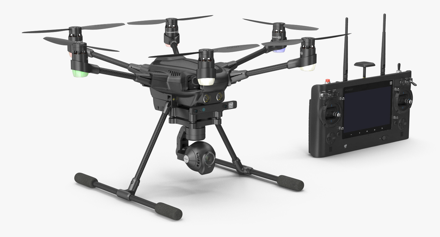 3D model Yuneec Typhoon H Videography Hexacopter Set Rigged