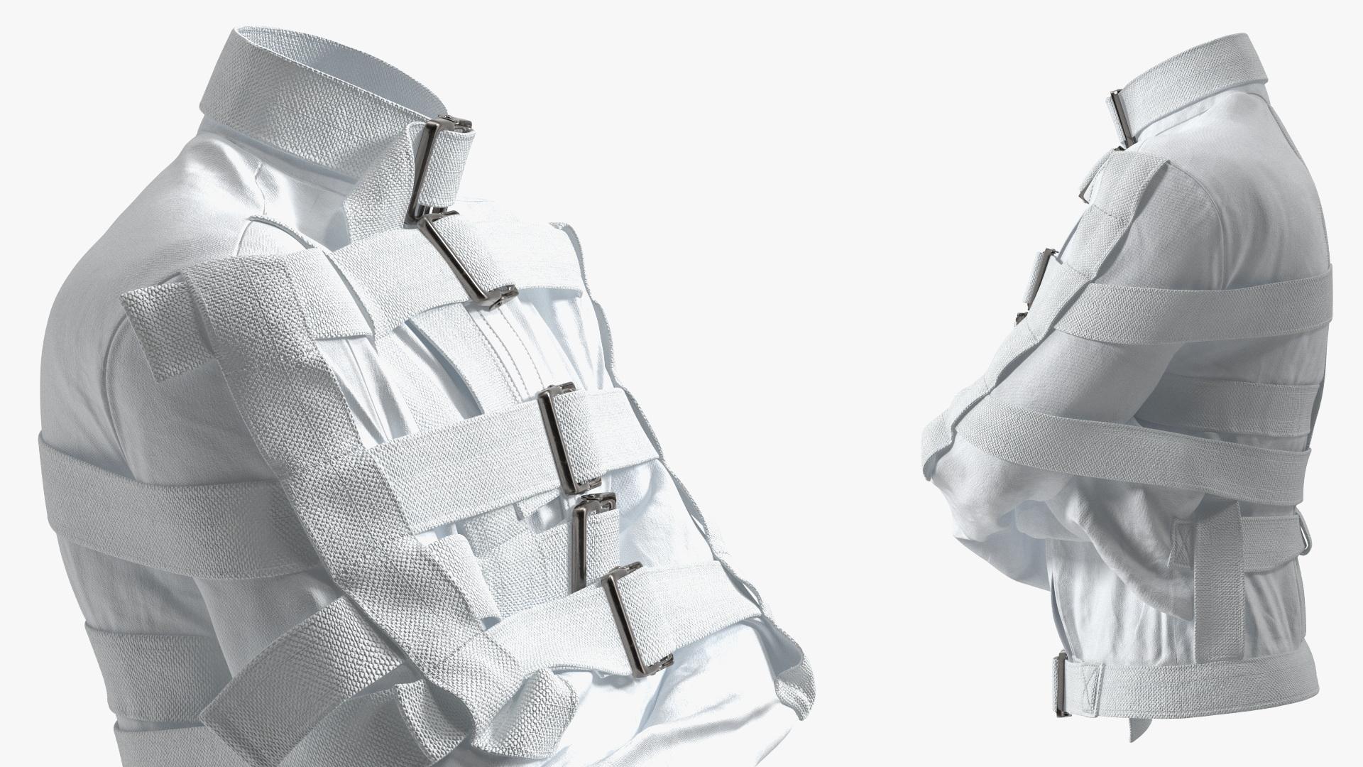 3D model Human Strait Jacket White