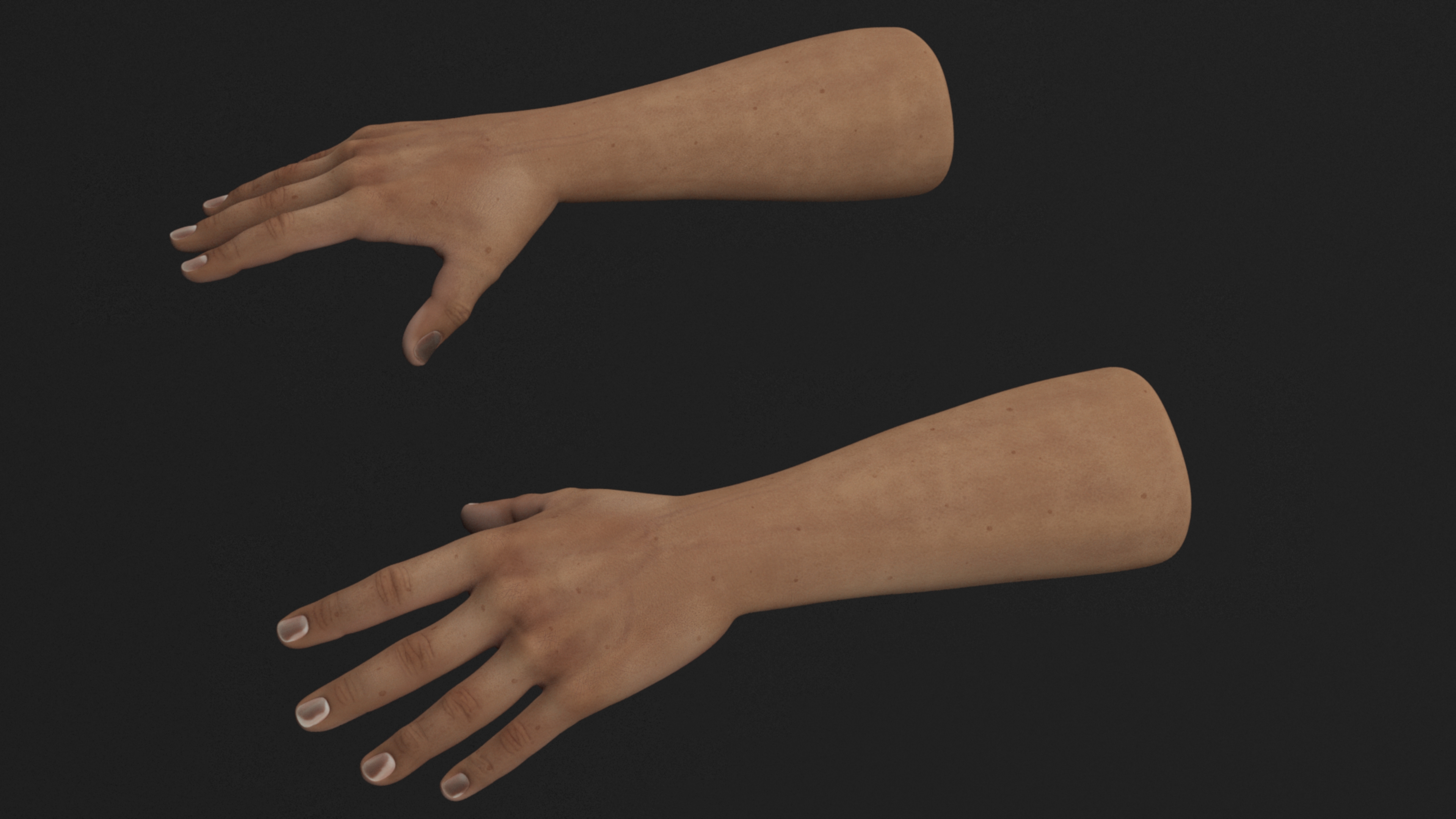 3D model Man Hands Rigged for Maya