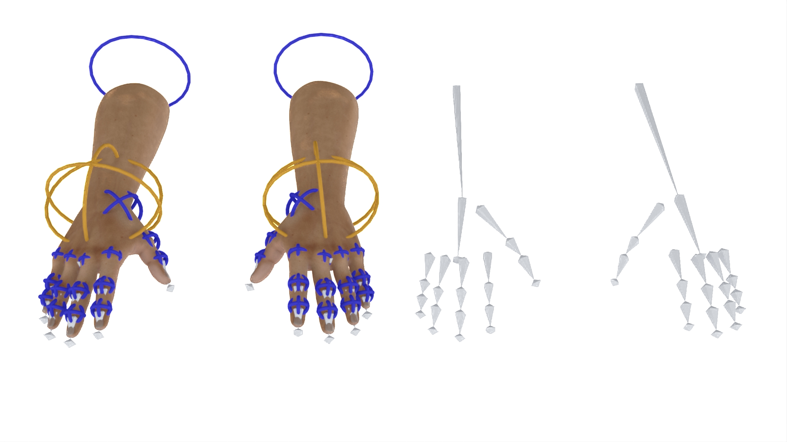 3D model Man Hands Rigged for Maya