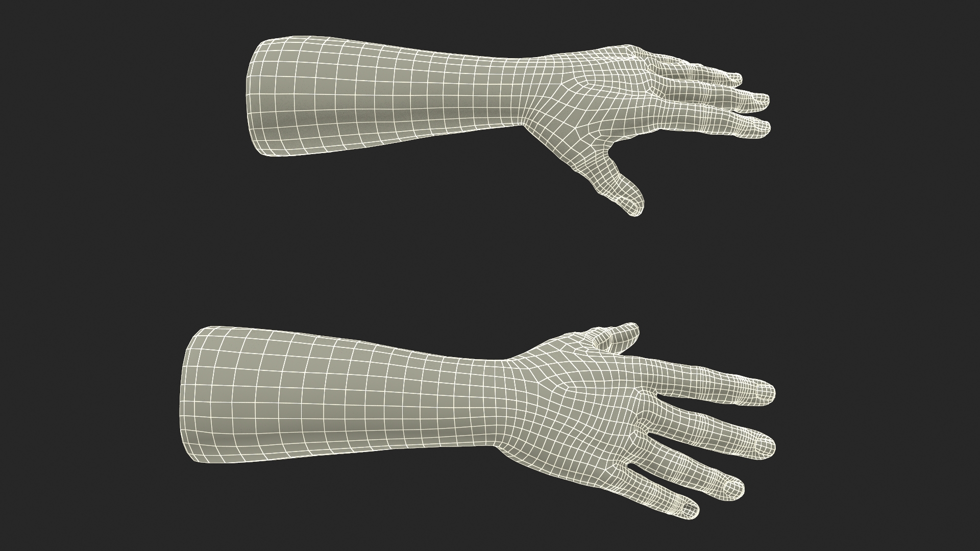 3D model Man Hands Rigged for Maya