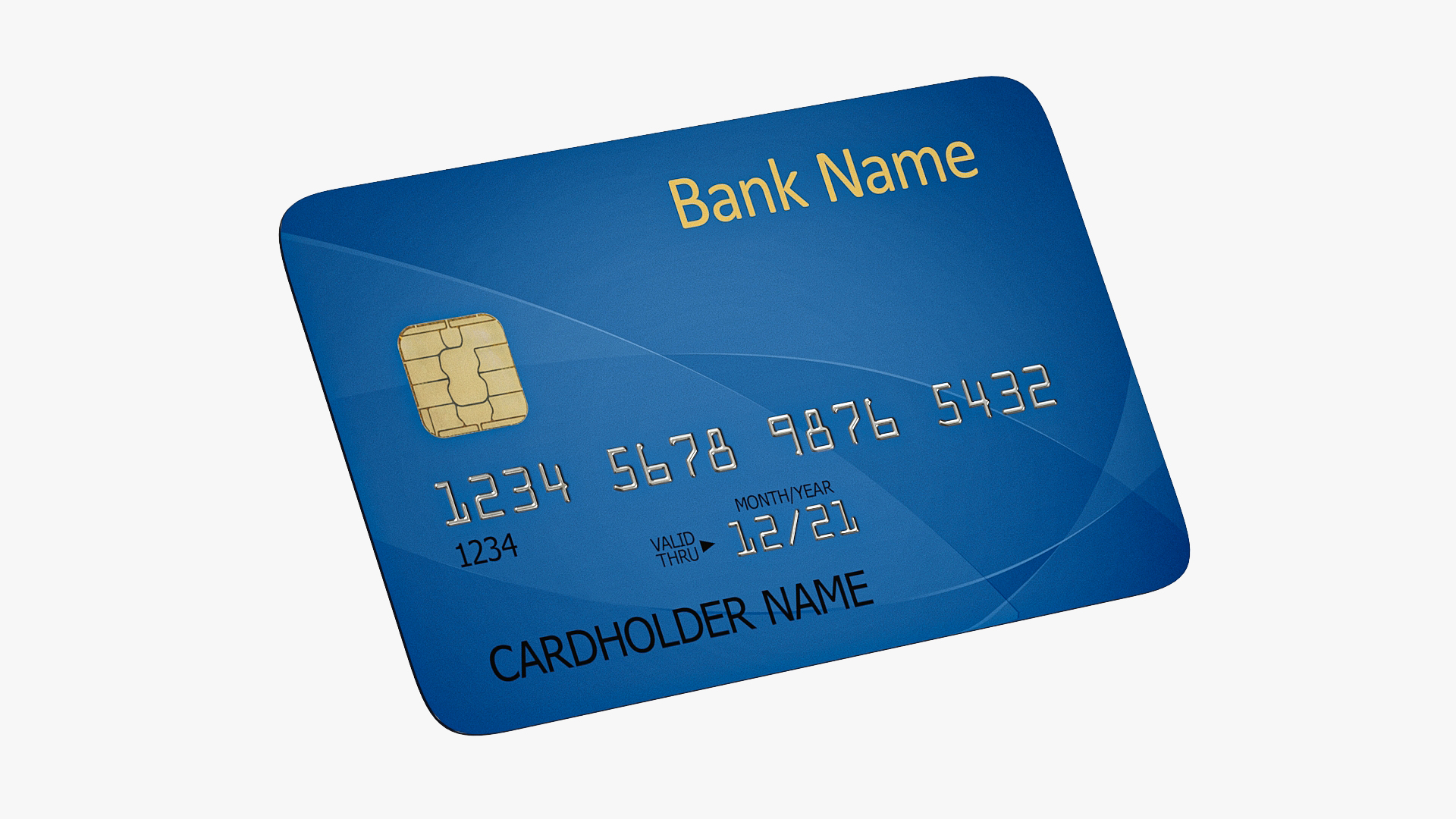 3D Credit Card Mockup model