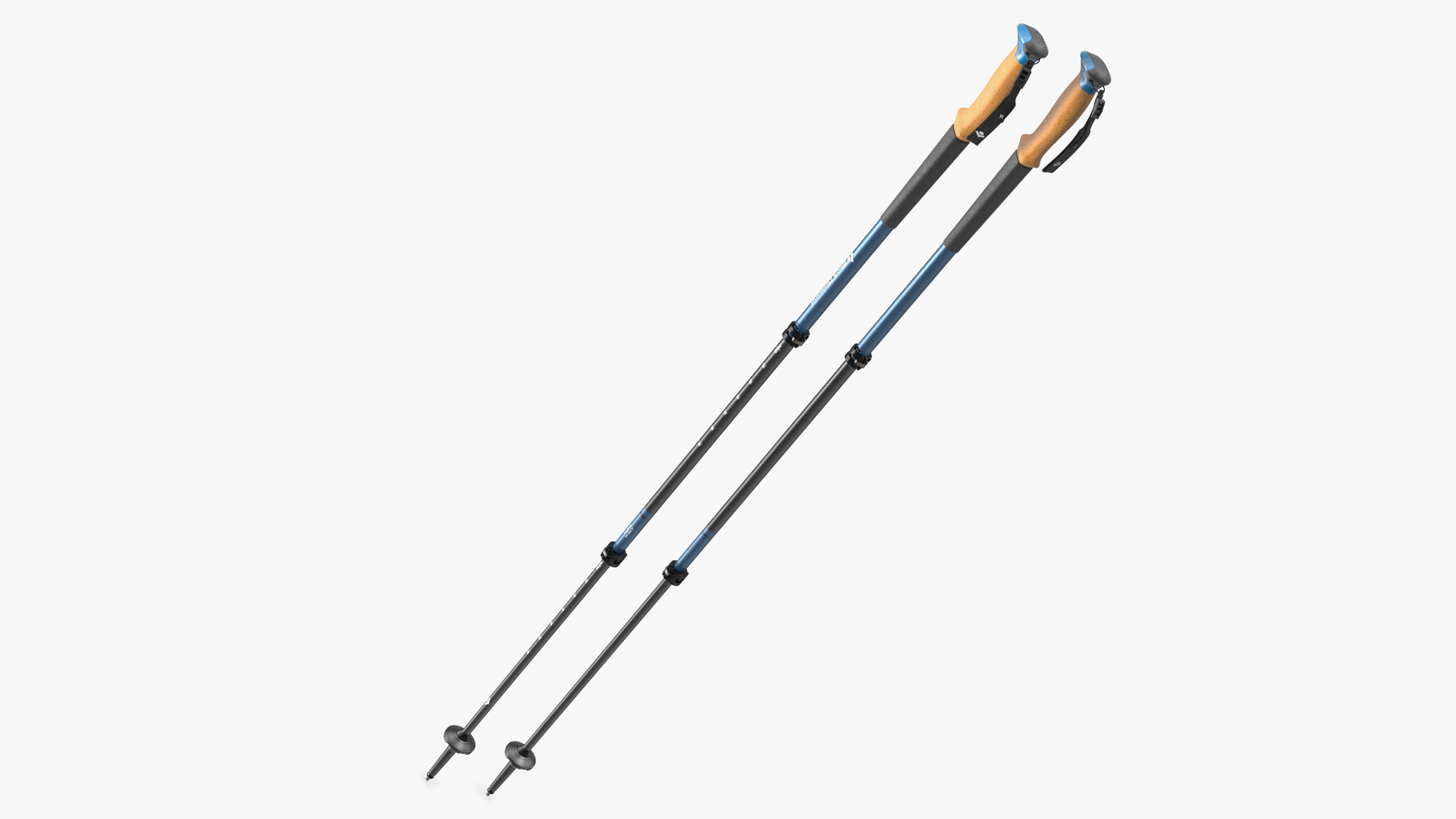 3D model Idle Blue Black Diamond Carbon Trekking-Poles