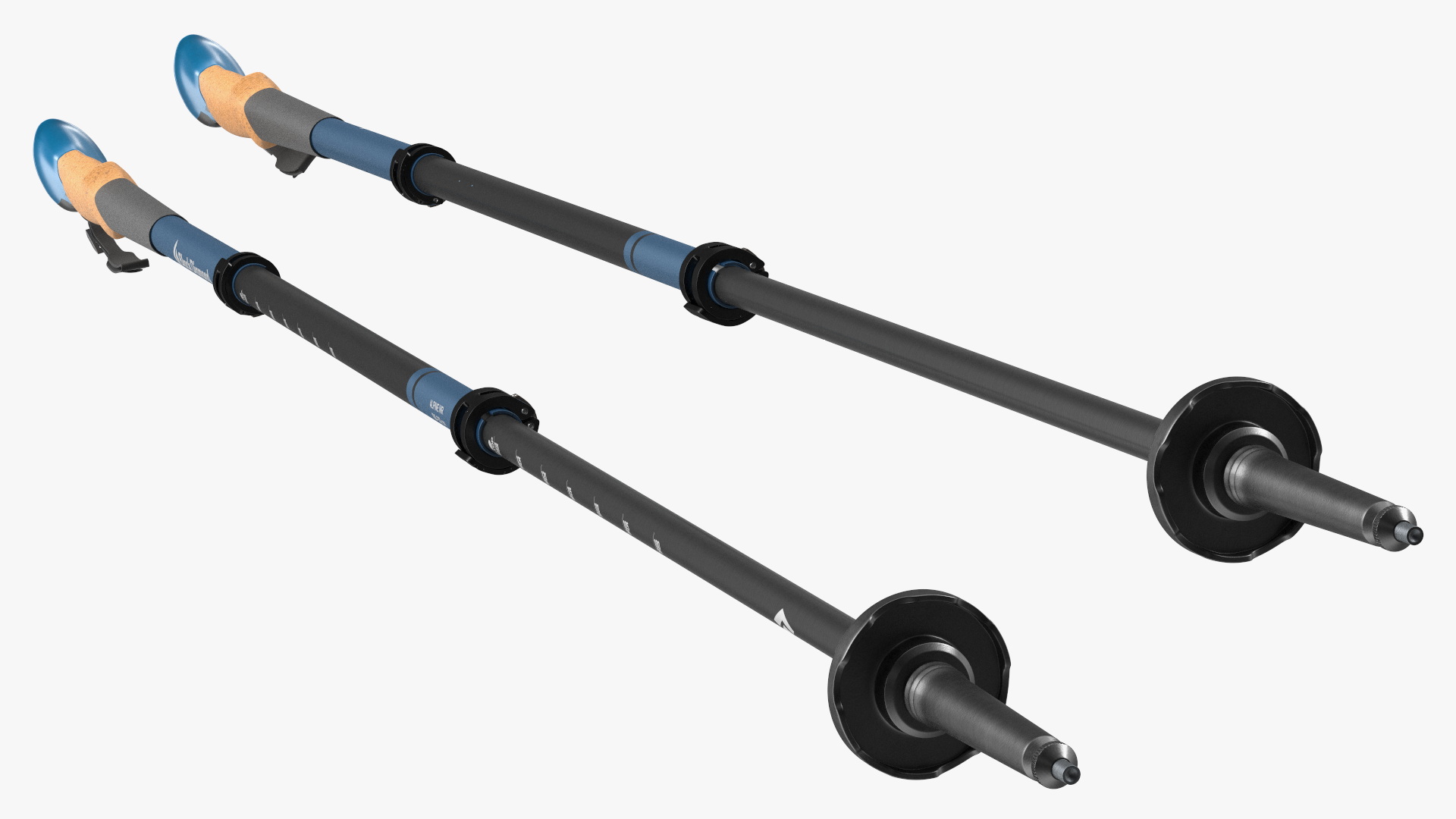3D model Idle Blue Black Diamond Carbon Trekking-Poles