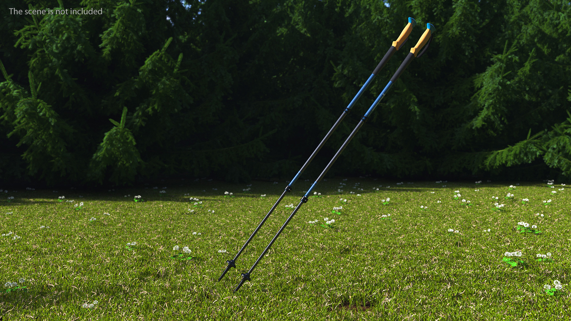 3D model Idle Blue Black Diamond Carbon Trekking-Poles