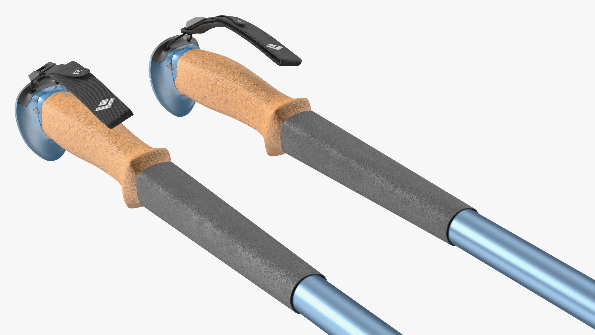 3D model Idle Blue Black Diamond Carbon Trekking-Poles