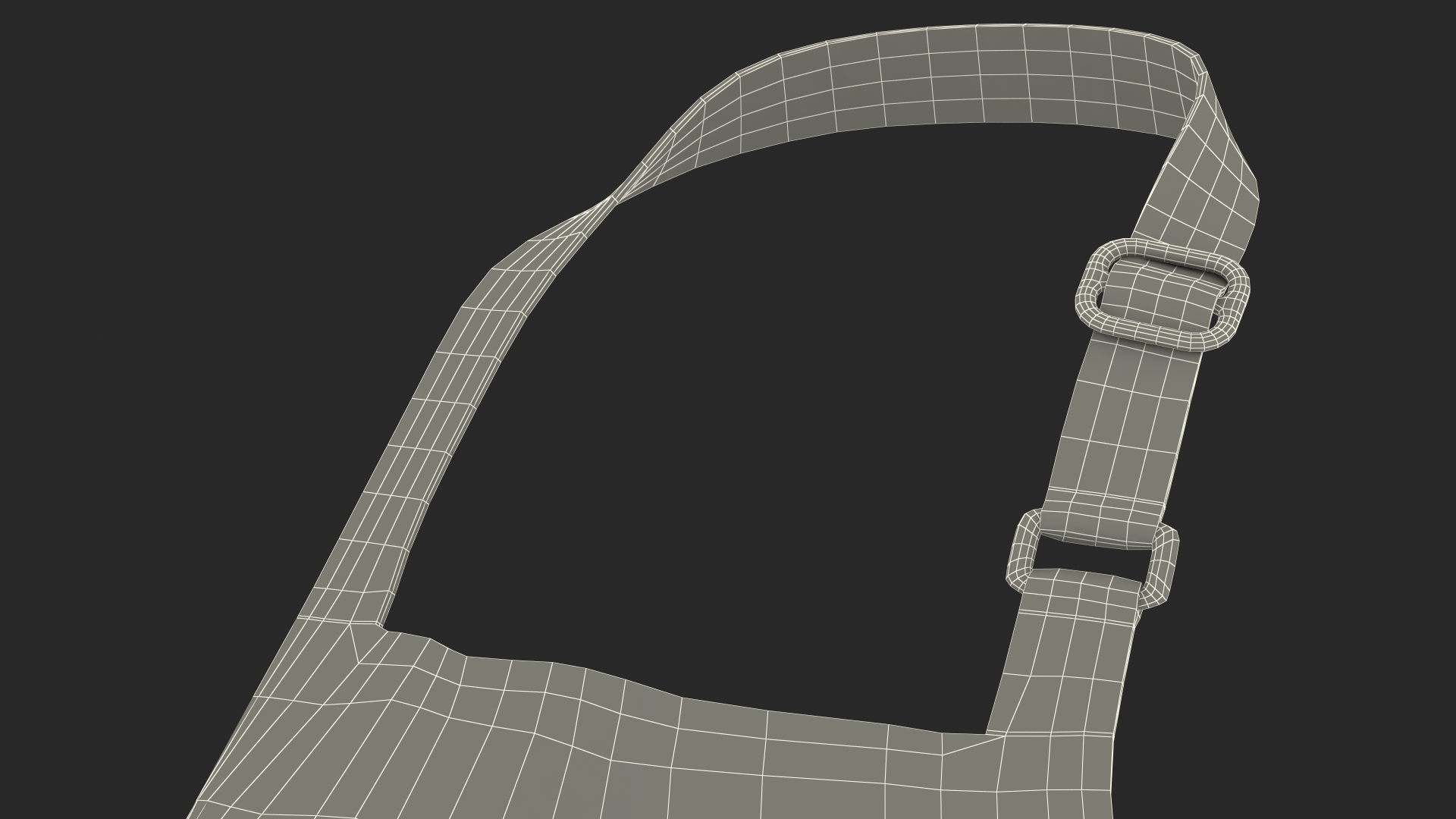 Cooking Apron Black 3D model