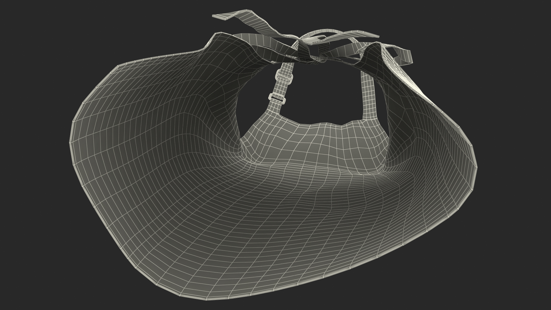 Cooking Apron Black 3D model
