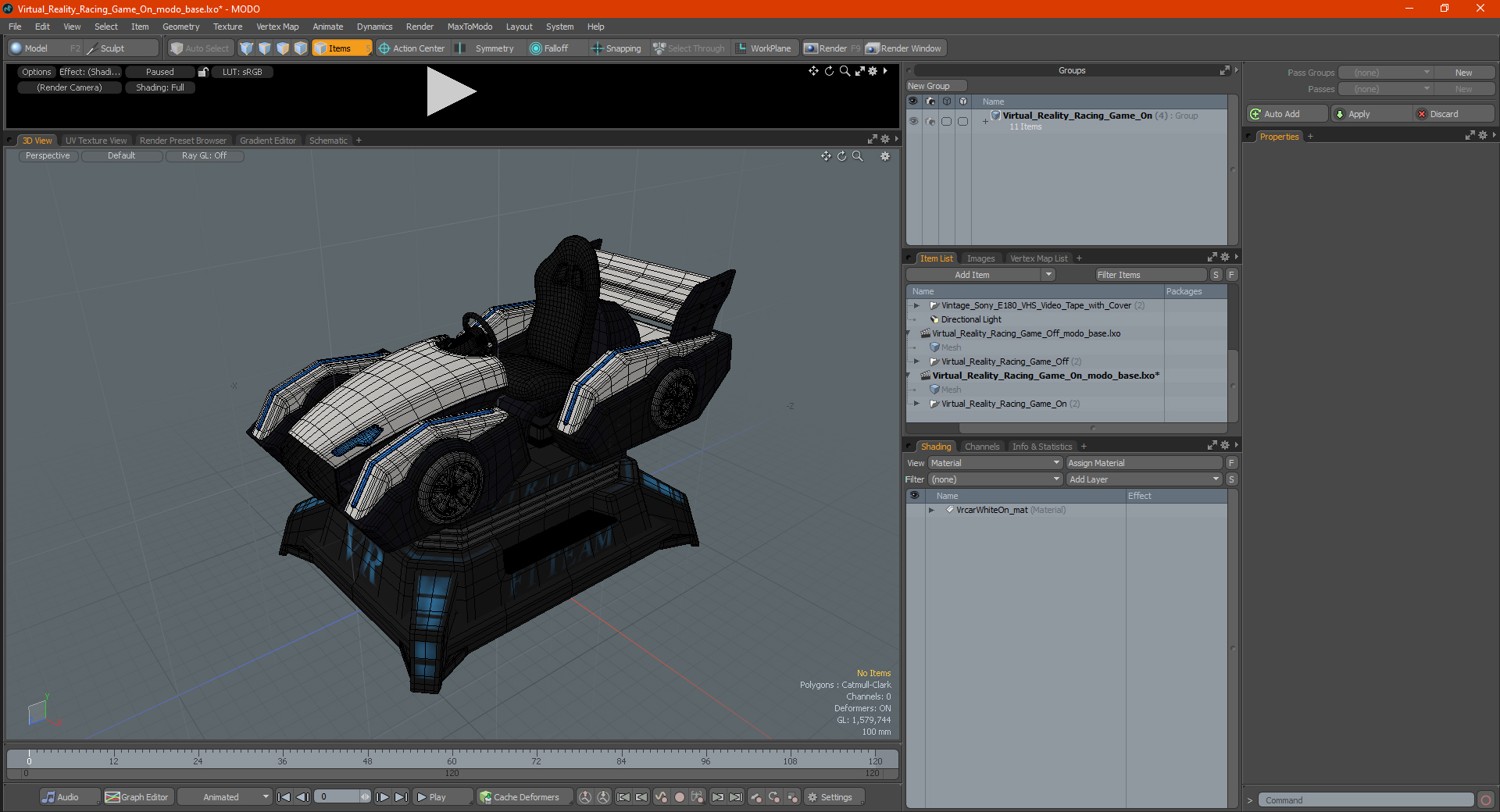 3D model Virtual Reality Racing Game On