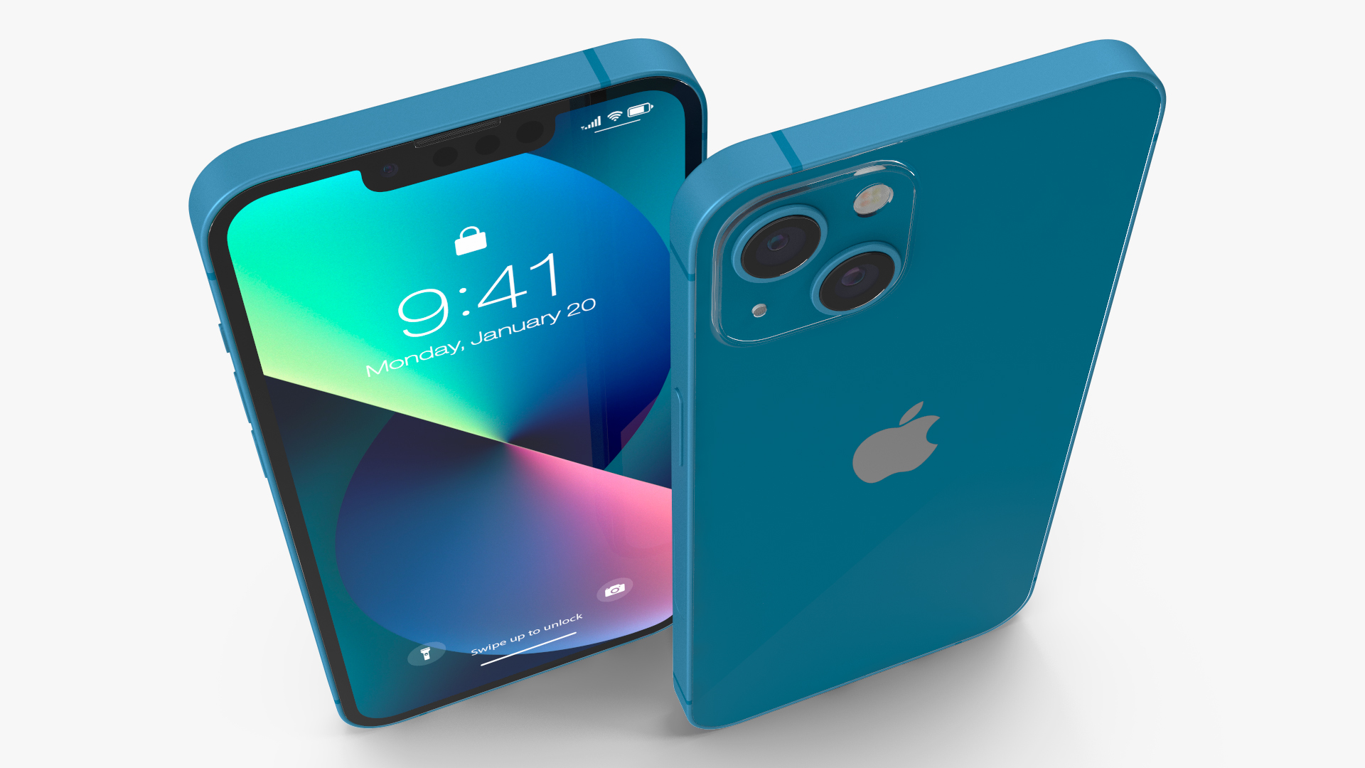 3D model Blue Apple iPhone 13