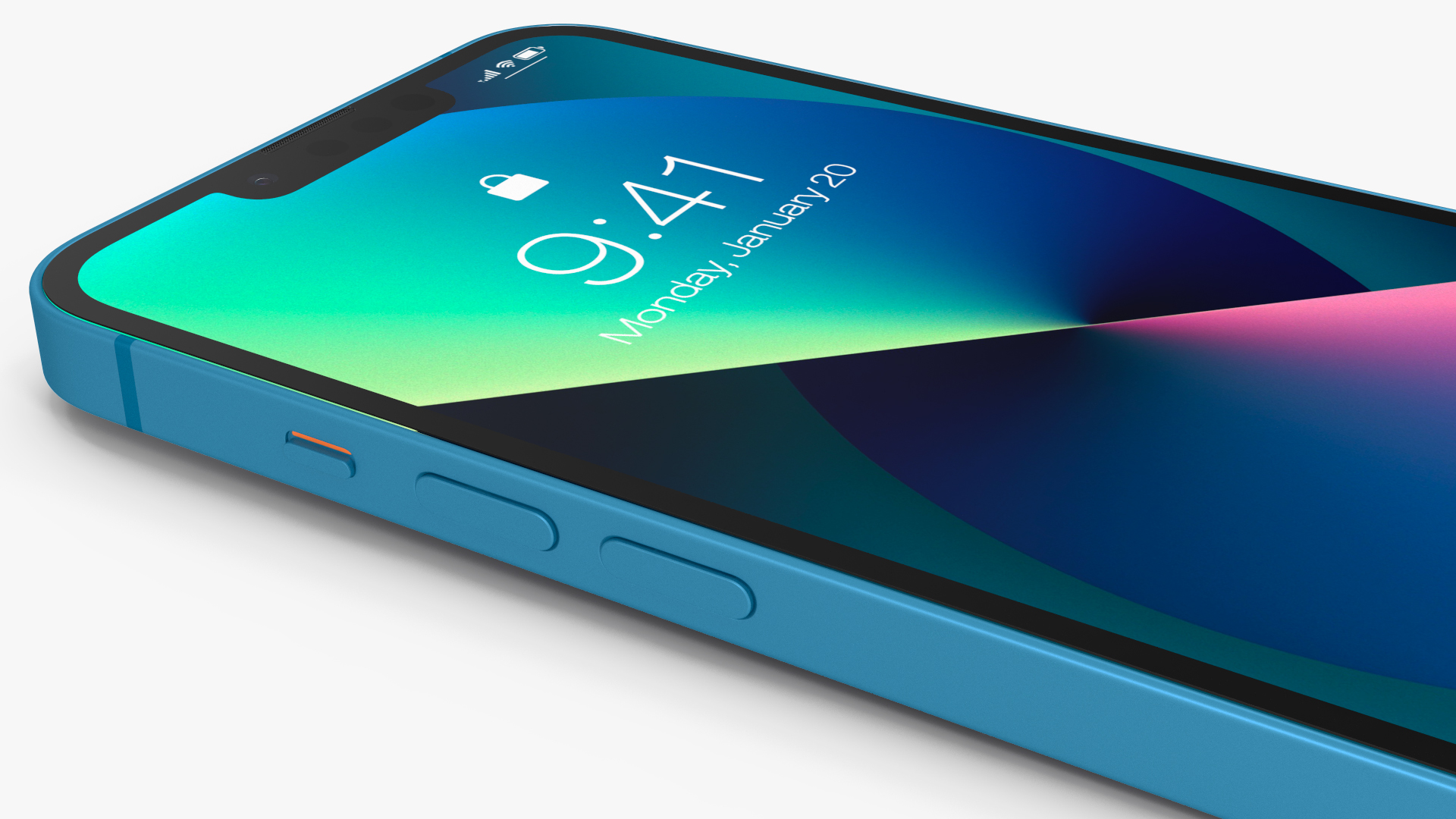 3D model Blue Apple iPhone 13