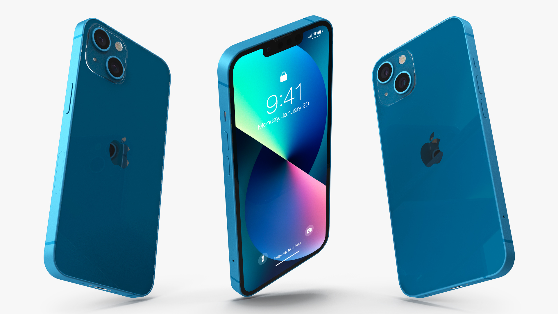 3D model Blue Apple iPhone 13