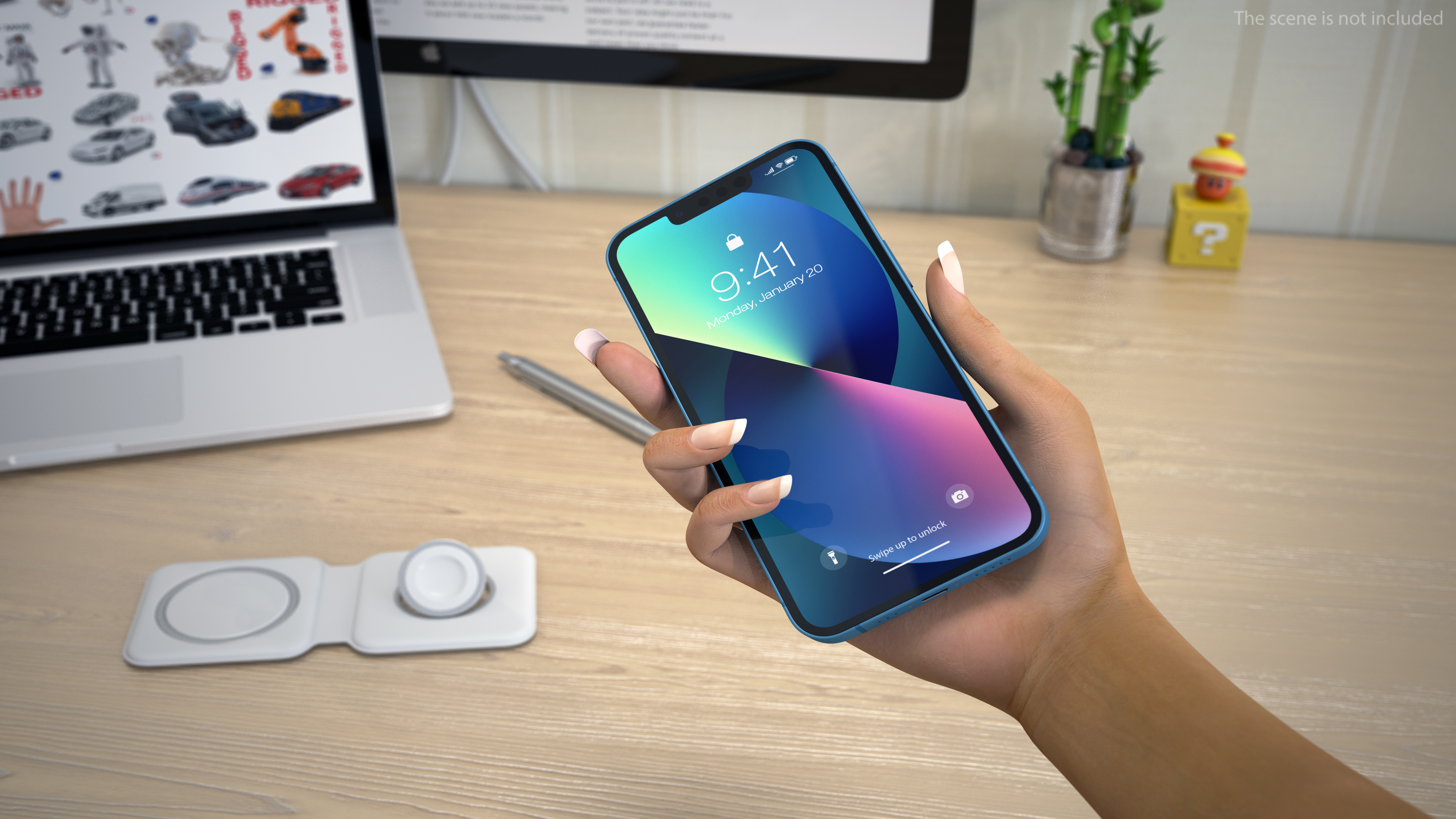 3D model Blue Apple iPhone 13