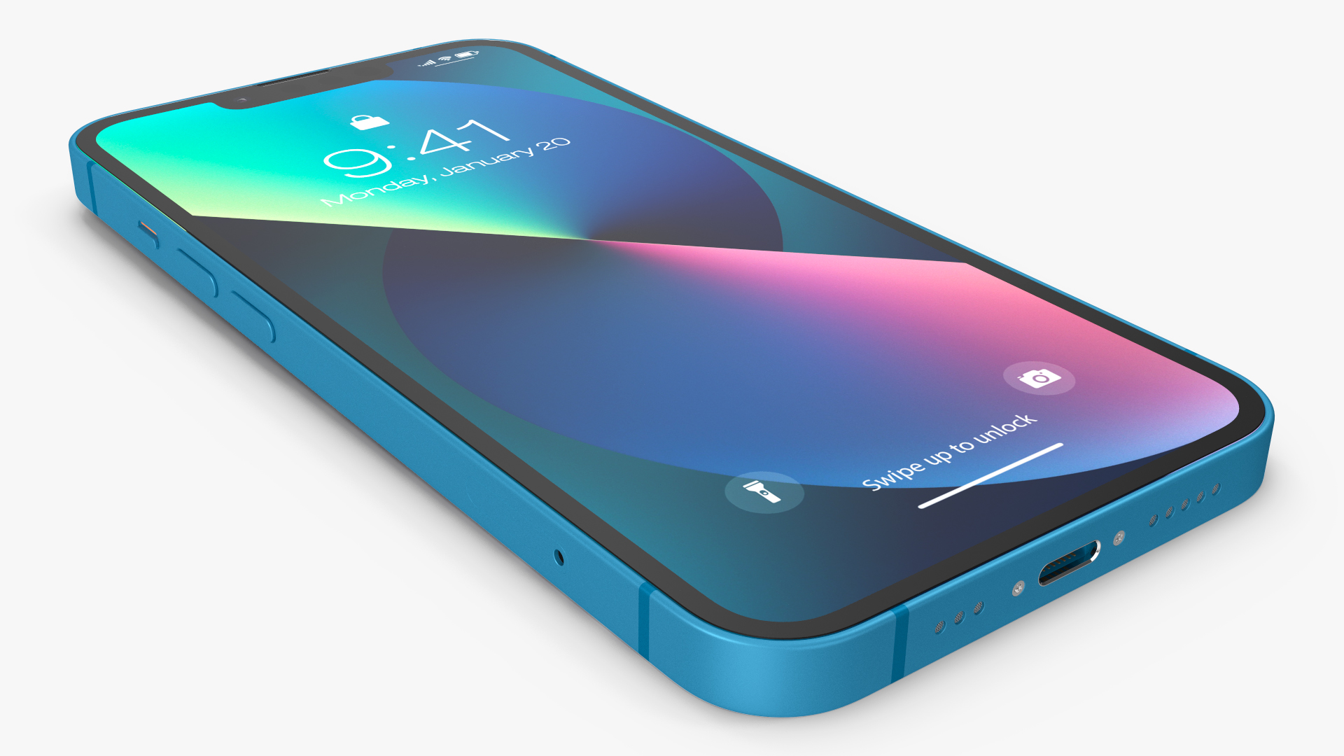 3D model Blue Apple iPhone 13