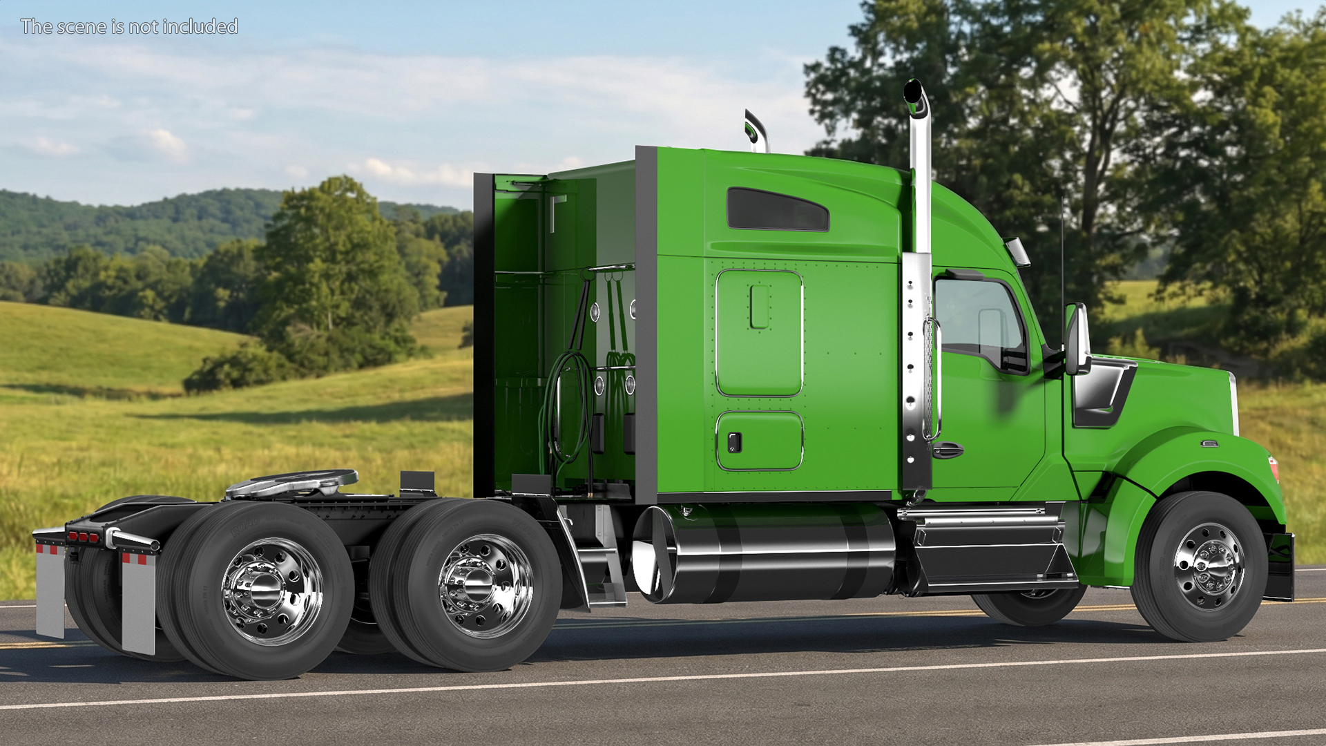 Sleeper Semi Tractor Green - view 3