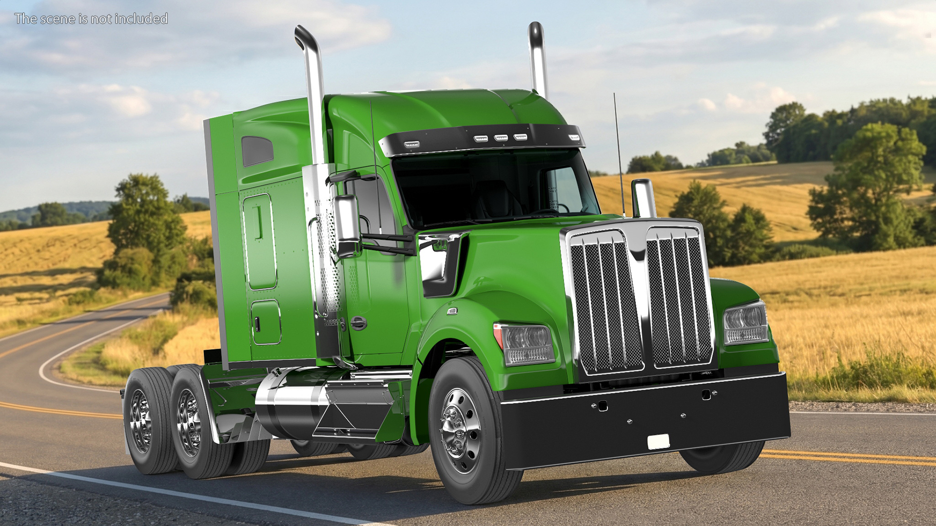 Sleeper Semi Tractor Green - view 2
