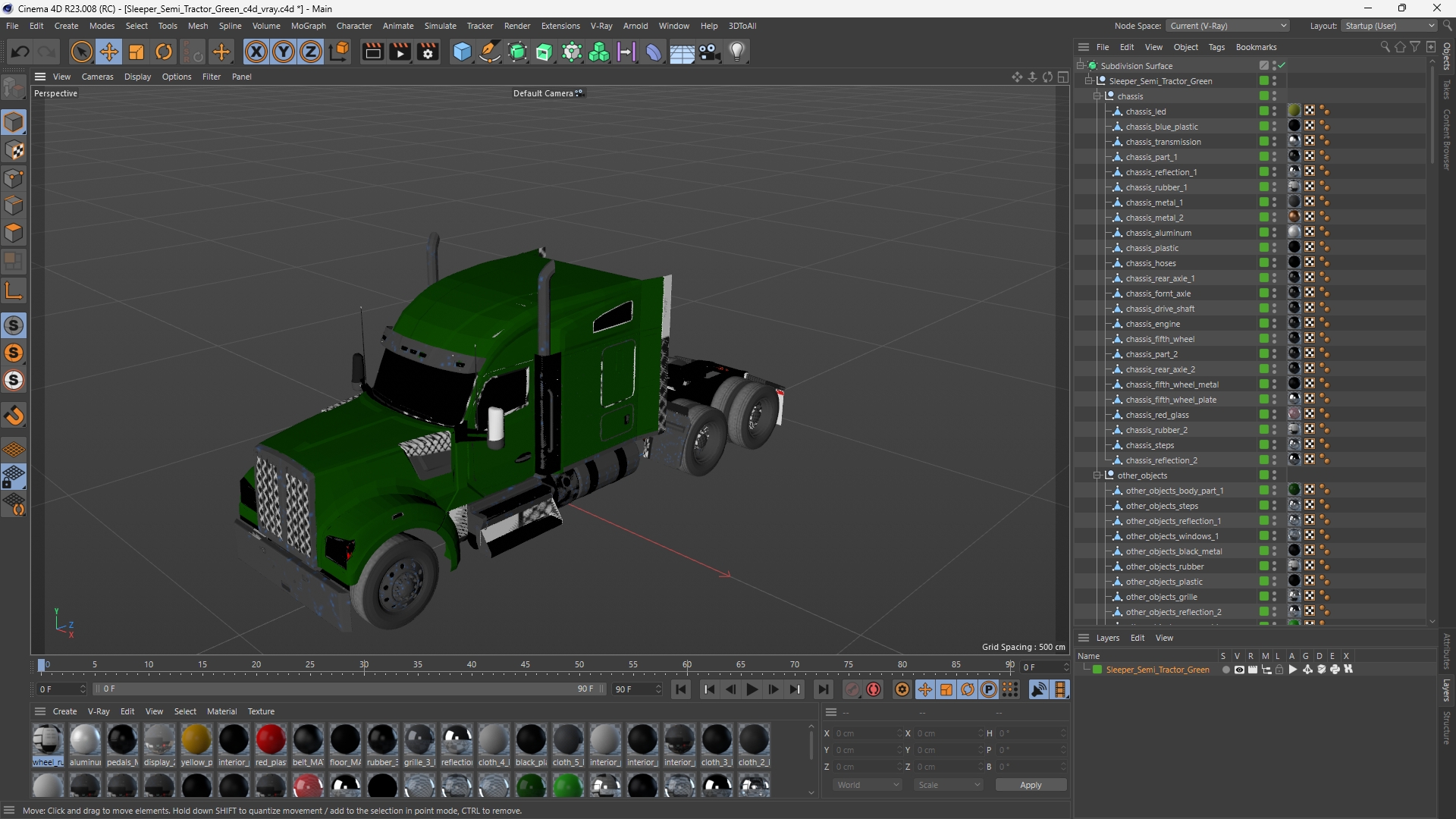 Sleeper Semi Tractor Green - view 12