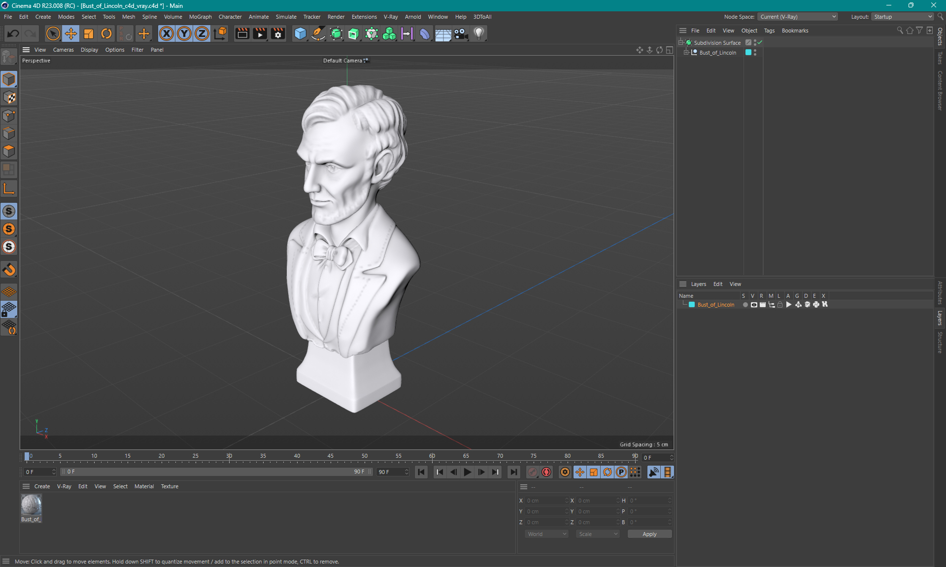 3D model Bust of Lincoln