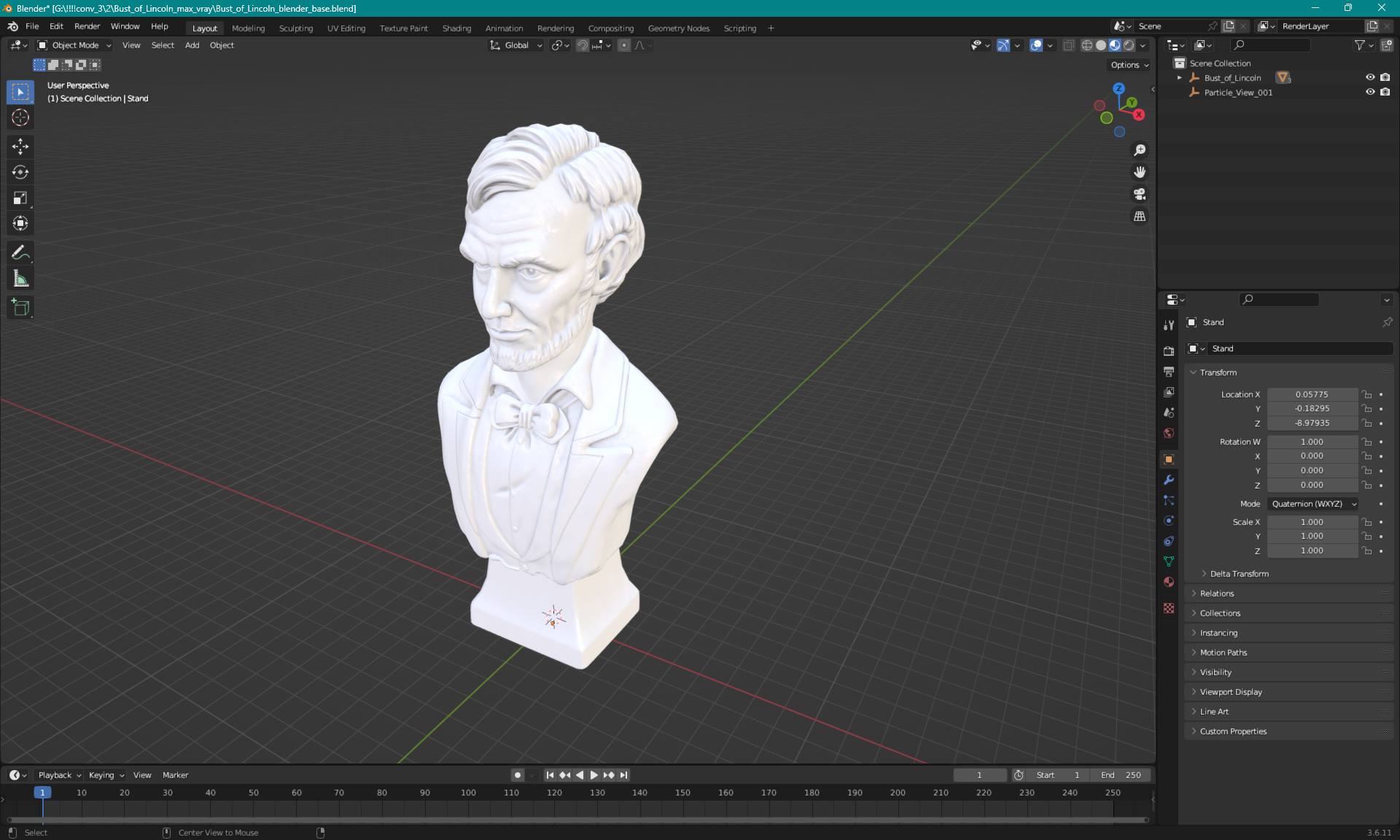 3D model Bust of Lincoln