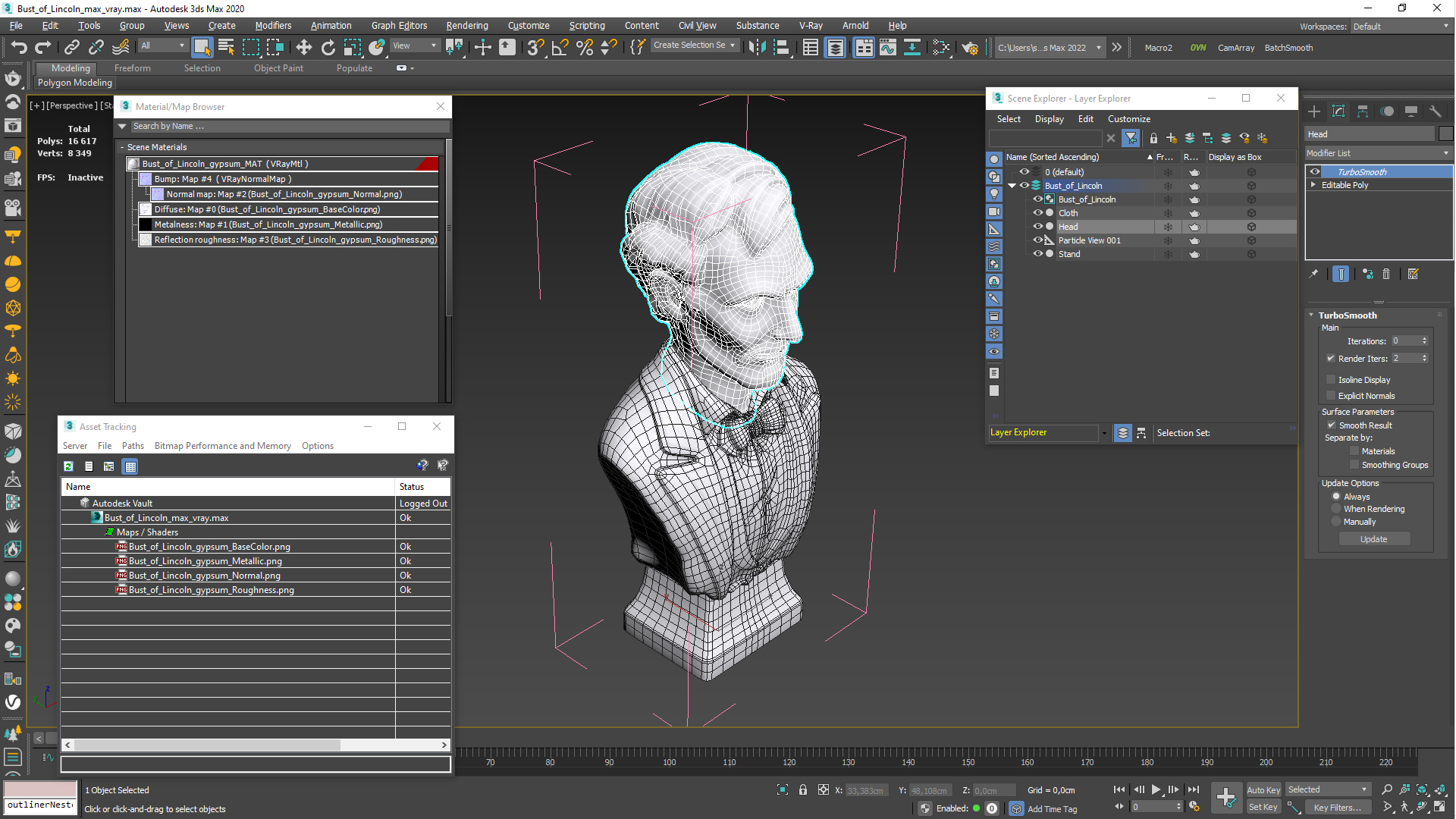 3D model Bust of Lincoln