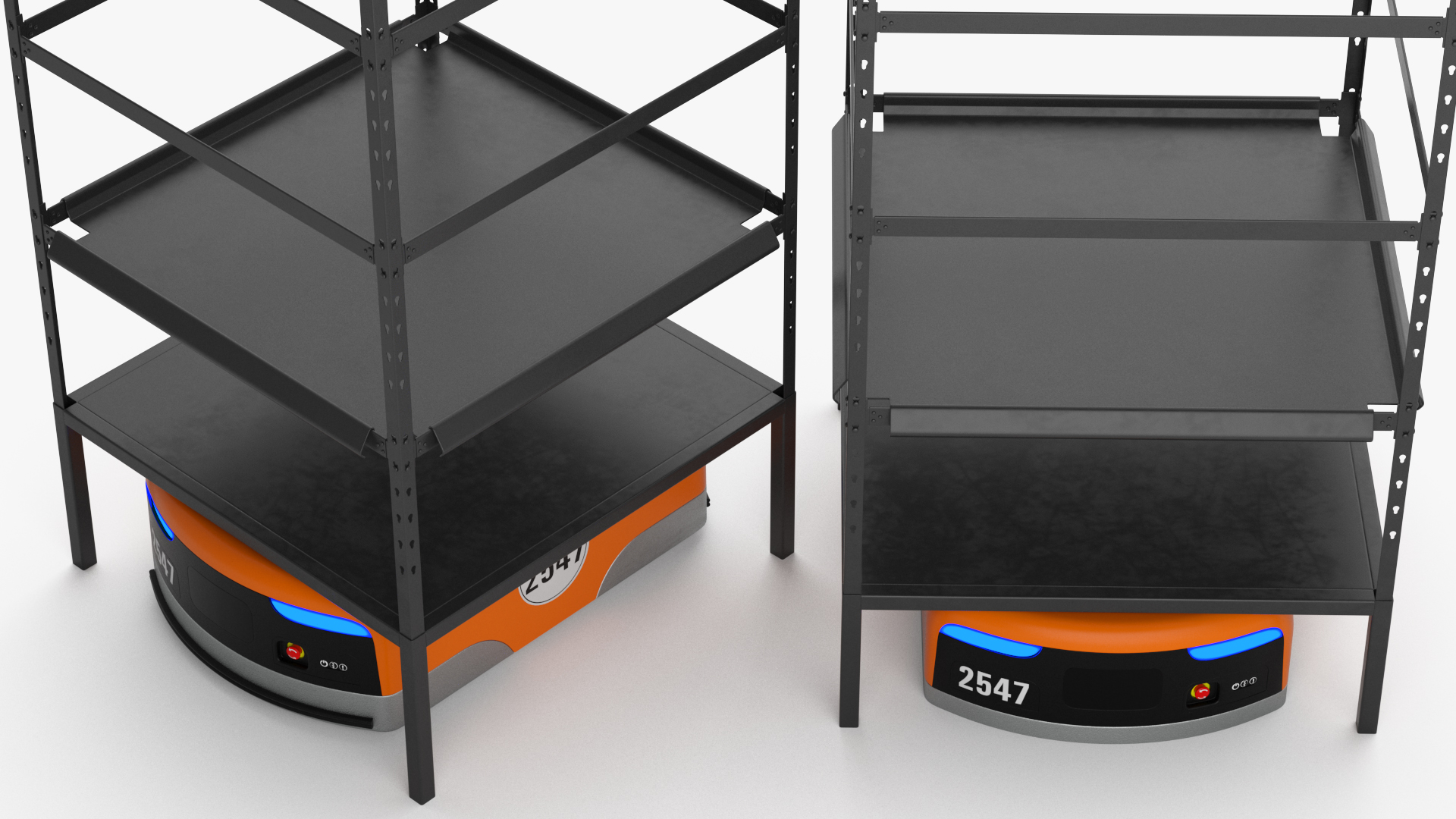 Amazon Kiva Warehouse Robot with Rack 3D