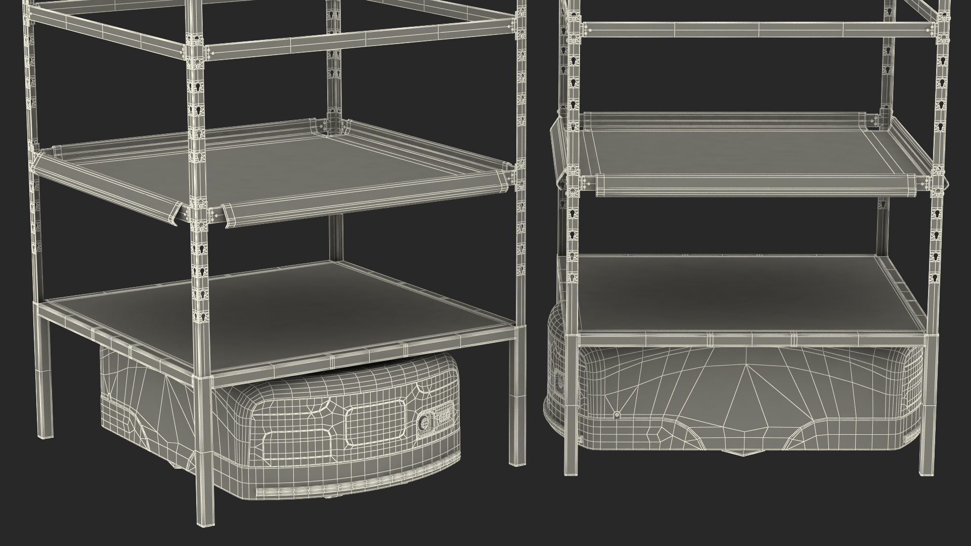 Amazon Kiva Warehouse Robot with Rack 3D