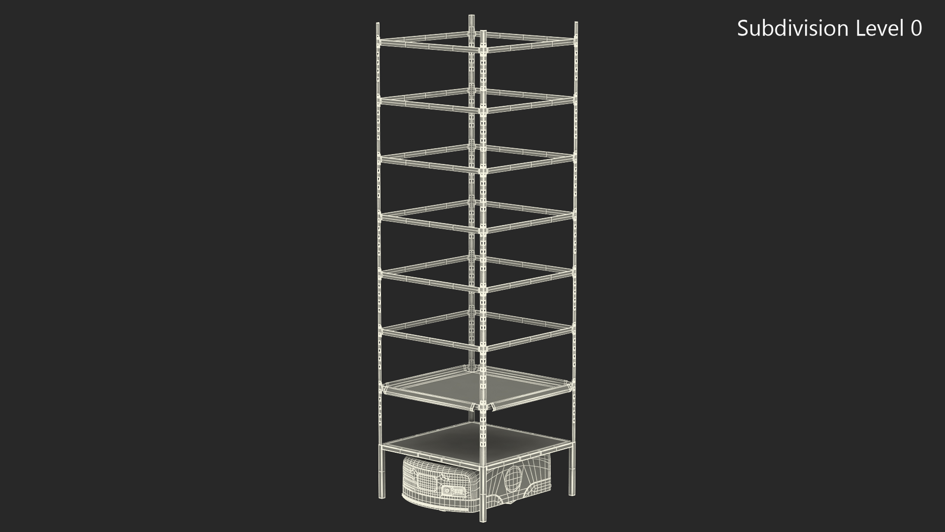 Amazon Kiva Warehouse Robot with Rack 3D
