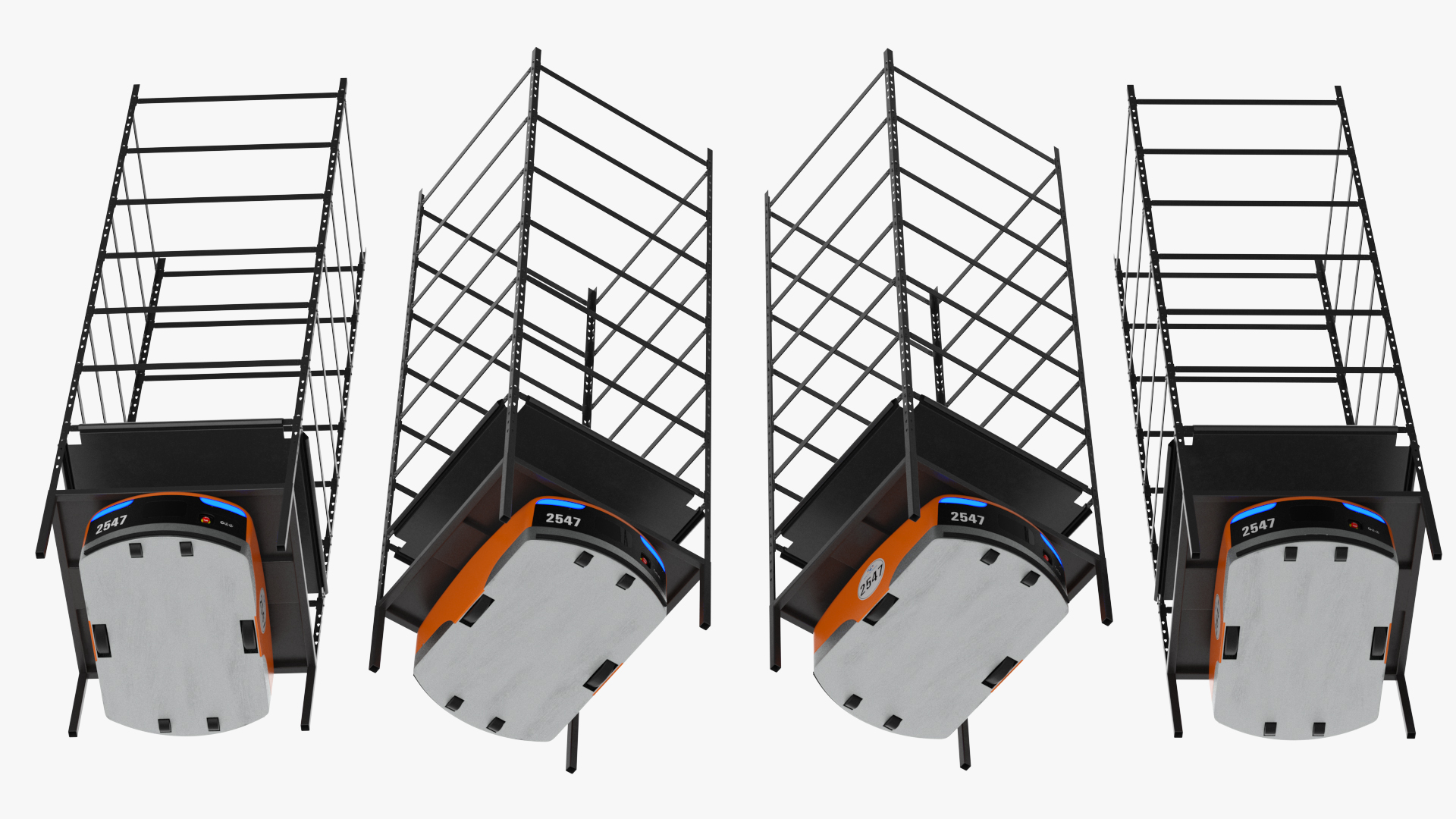 Amazon Kiva Warehouse Robot with Rack 3D