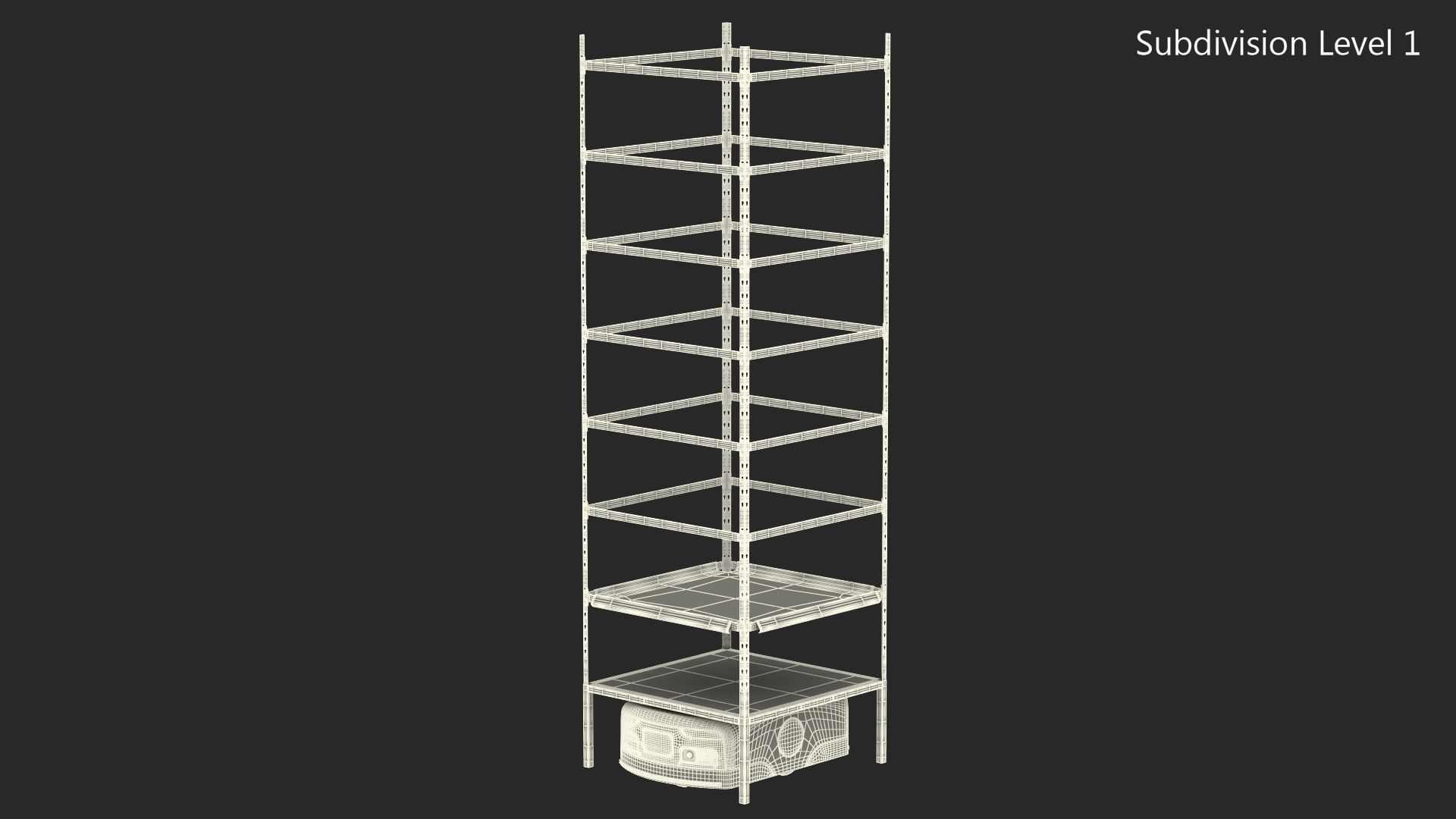 Amazon Kiva Warehouse Robot with Rack 3D