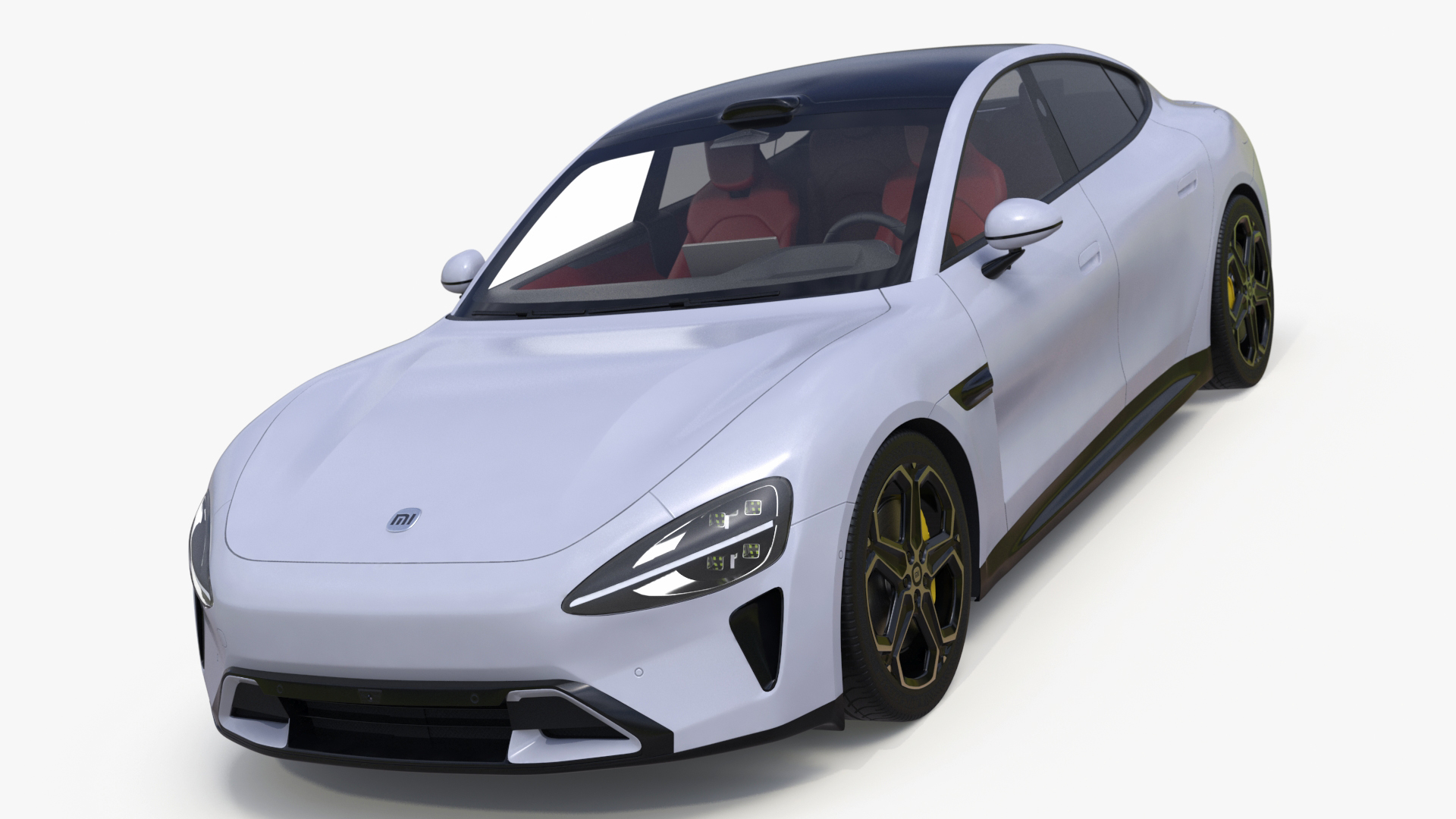 3D Xiaomi SU7 EV Car 2023 Mineral Grey Simplified