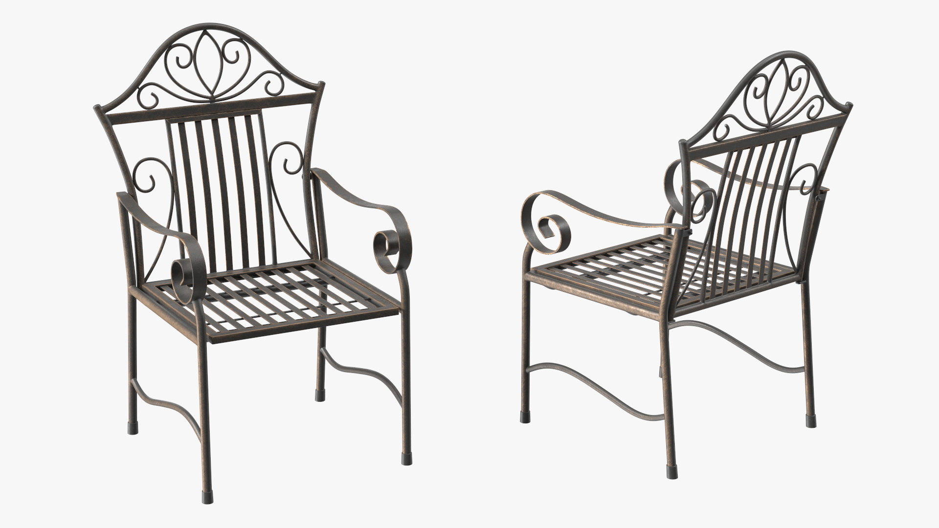 Black Iron Garden Furniture 3D