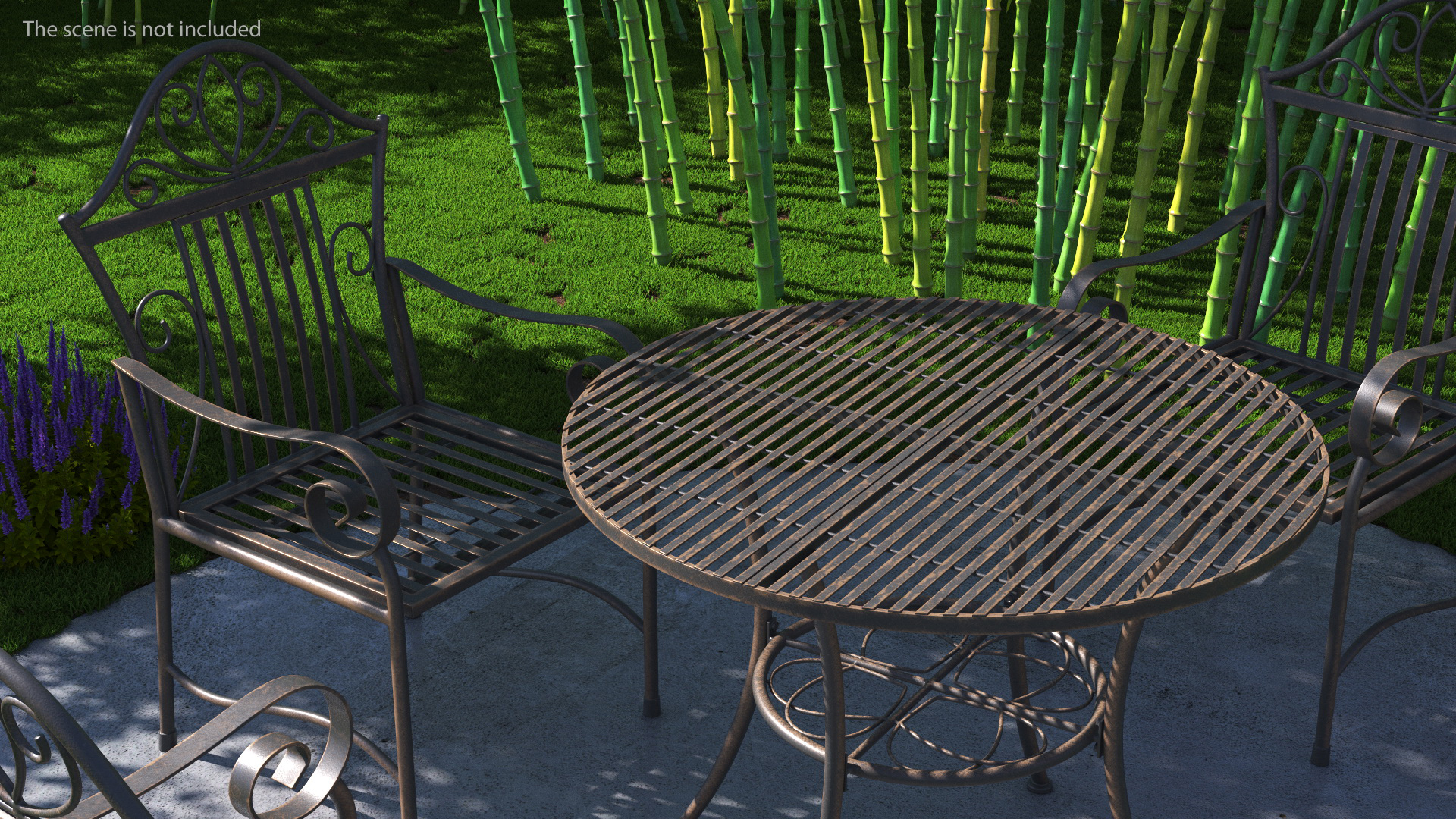 Black Iron Garden Furniture 3D
