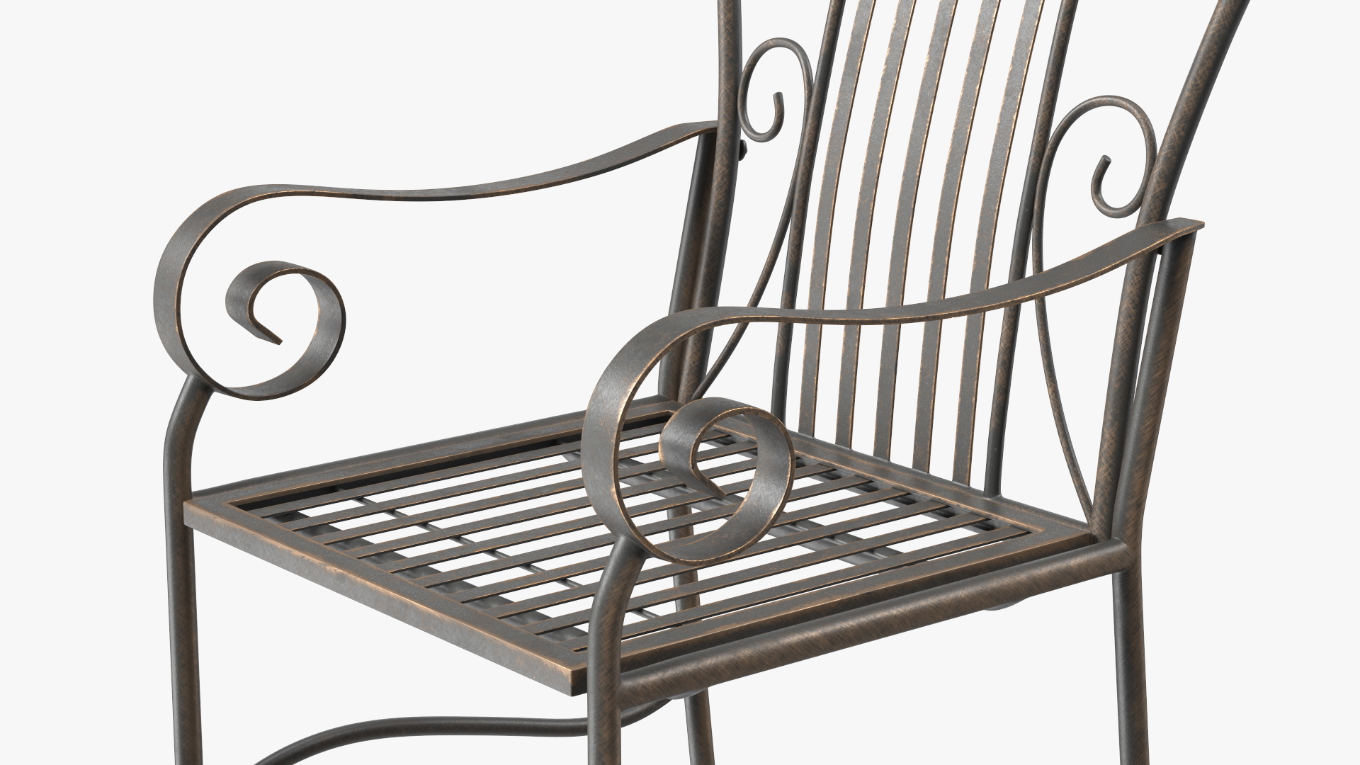 Black Iron Garden Furniture 3D