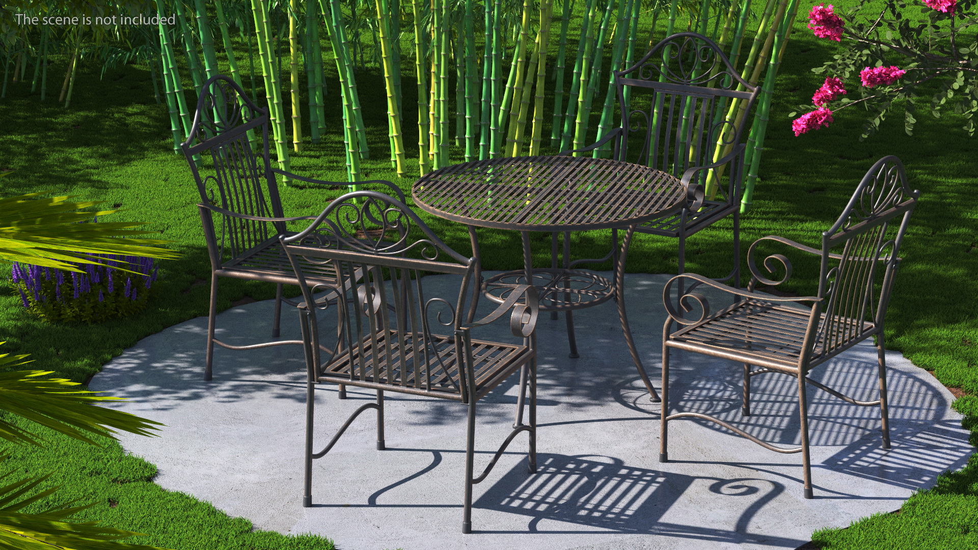 Black Iron Garden Furniture 3D