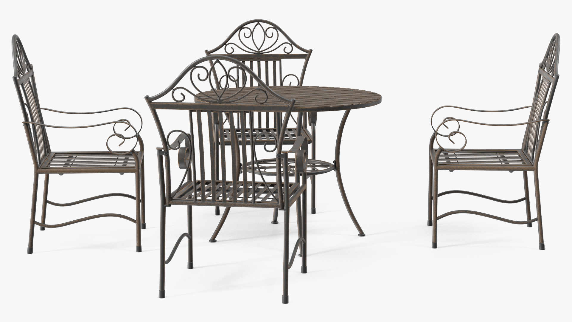Black Iron Garden Furniture 3D