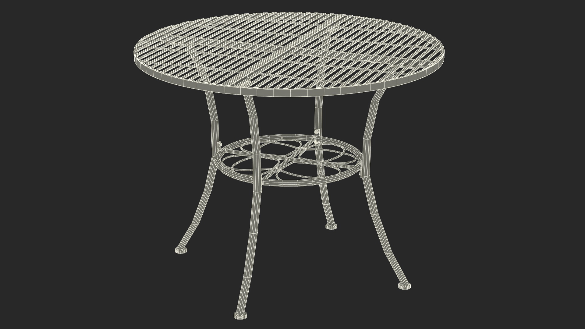 Black Iron Garden Furniture 3D