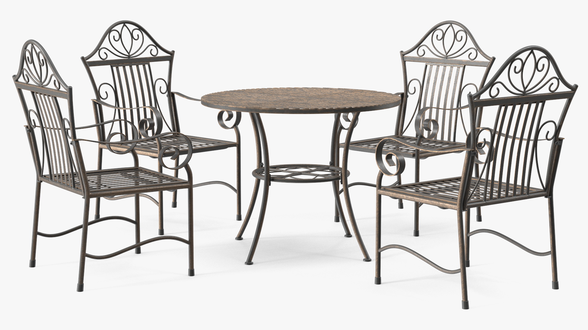 Black Iron Garden Furniture 3D