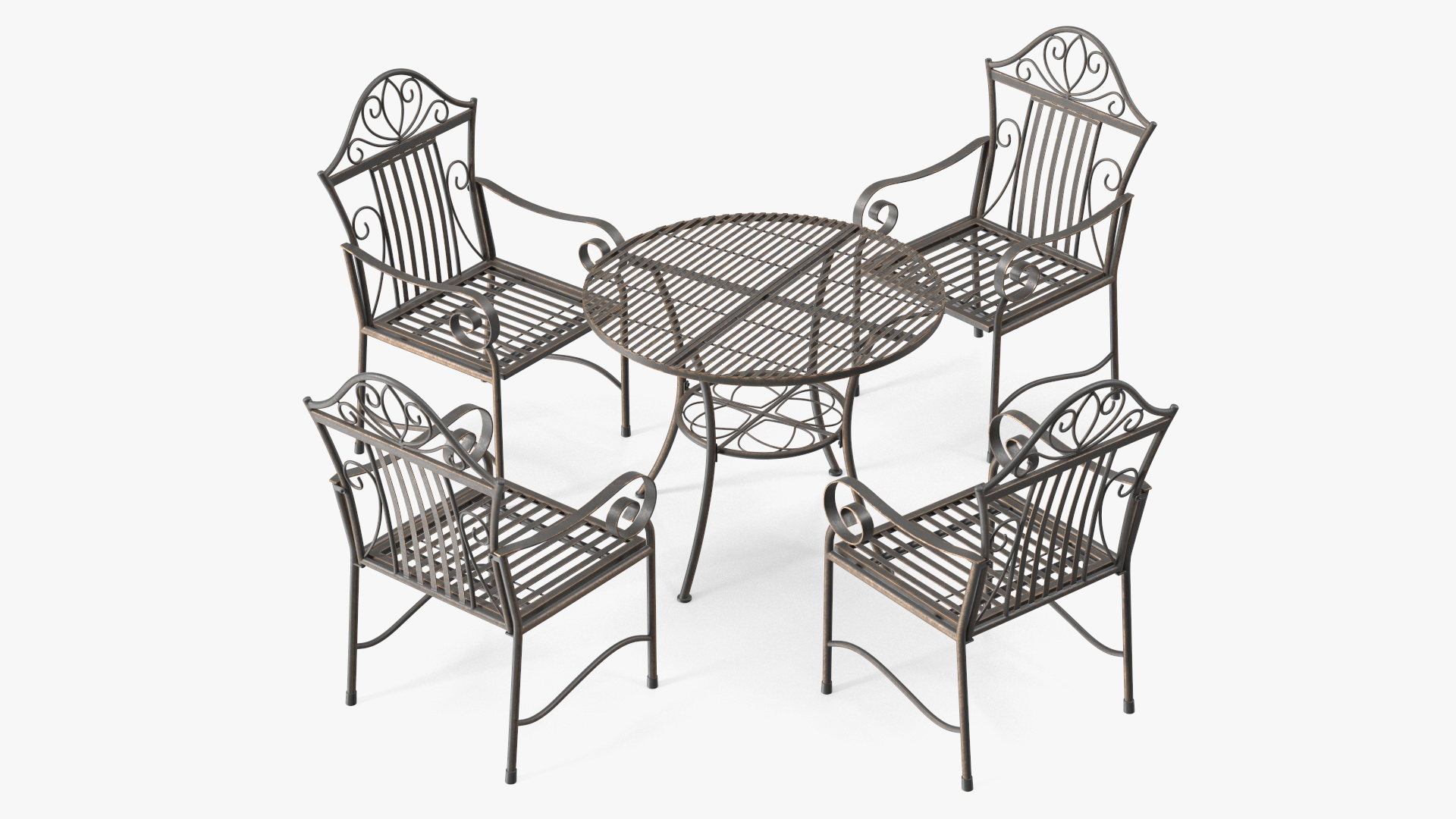 Black Iron Garden Furniture 3D
