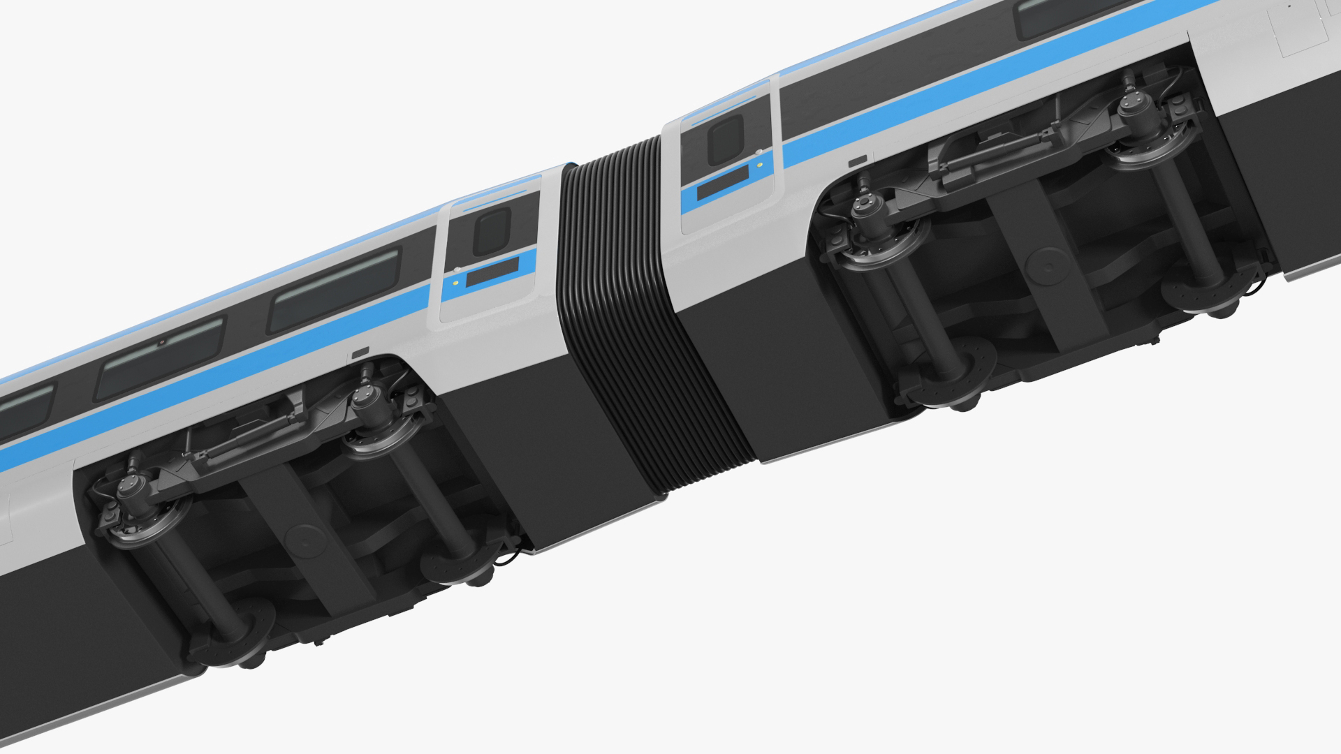 3D Railway Tunnel Section with Train model