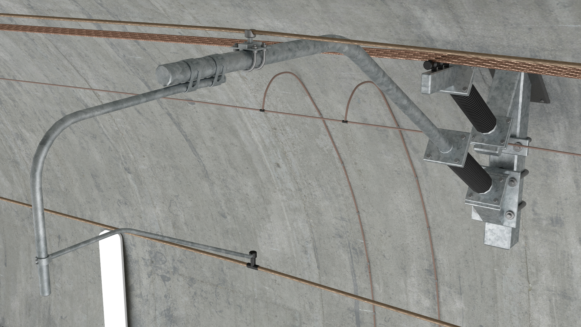 3D Railway Tunnel Section with Train model