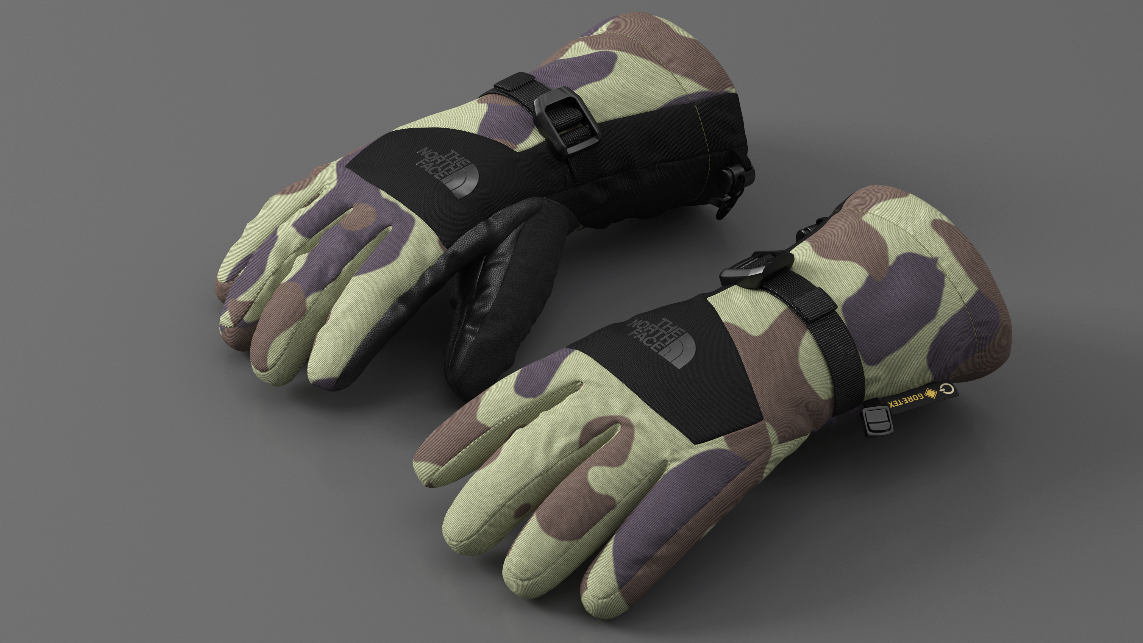 The North Face Mens Montana Etip GTX Ski Gloves Camo 3D