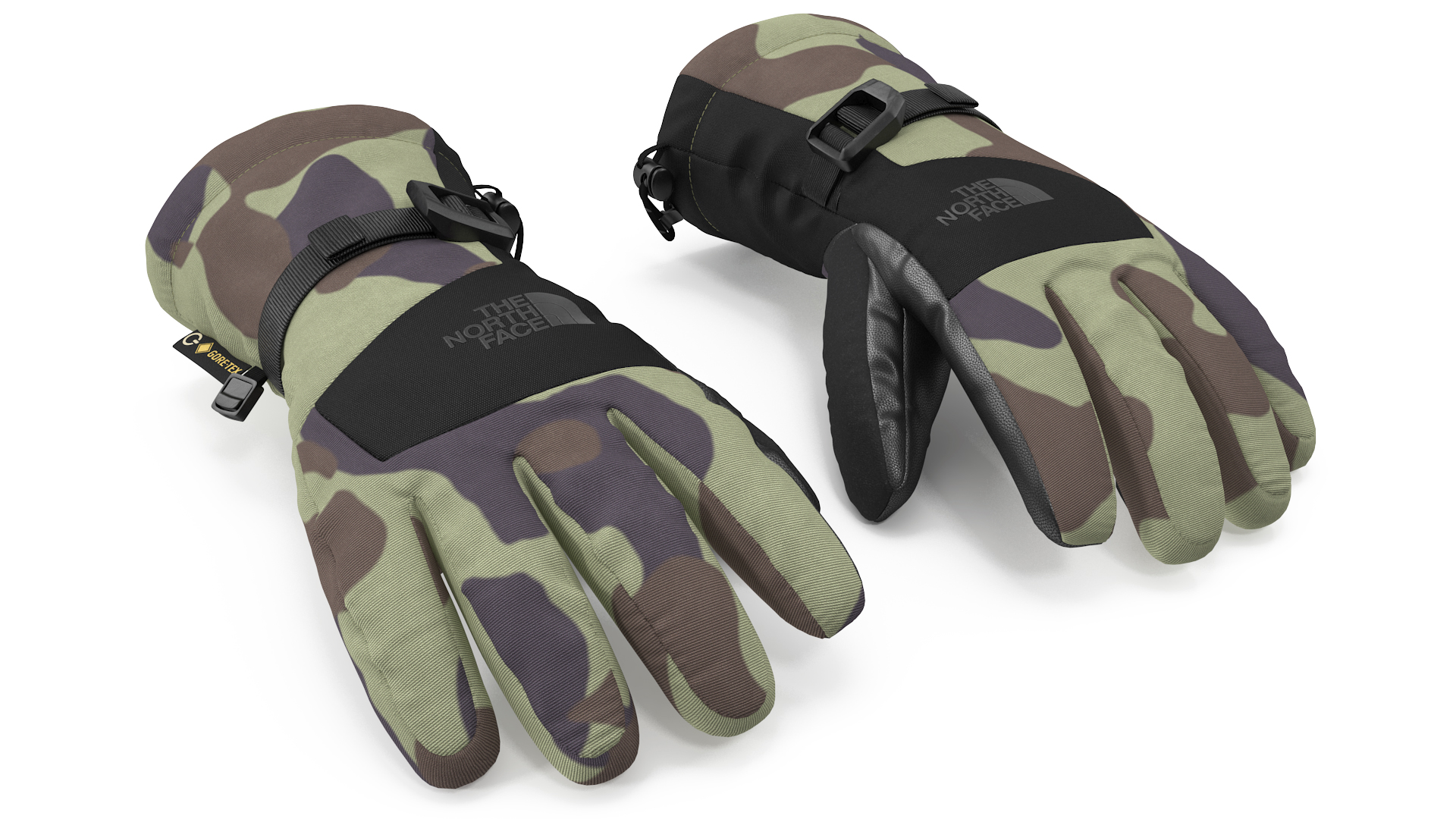 The North Face Mens Montana Etip GTX Ski Gloves Camo 3D