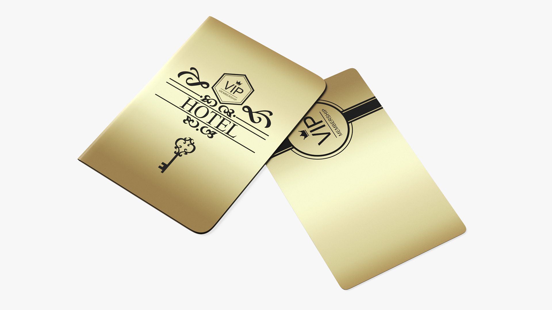 Guest Room Hotel Keycard Gold 3D model