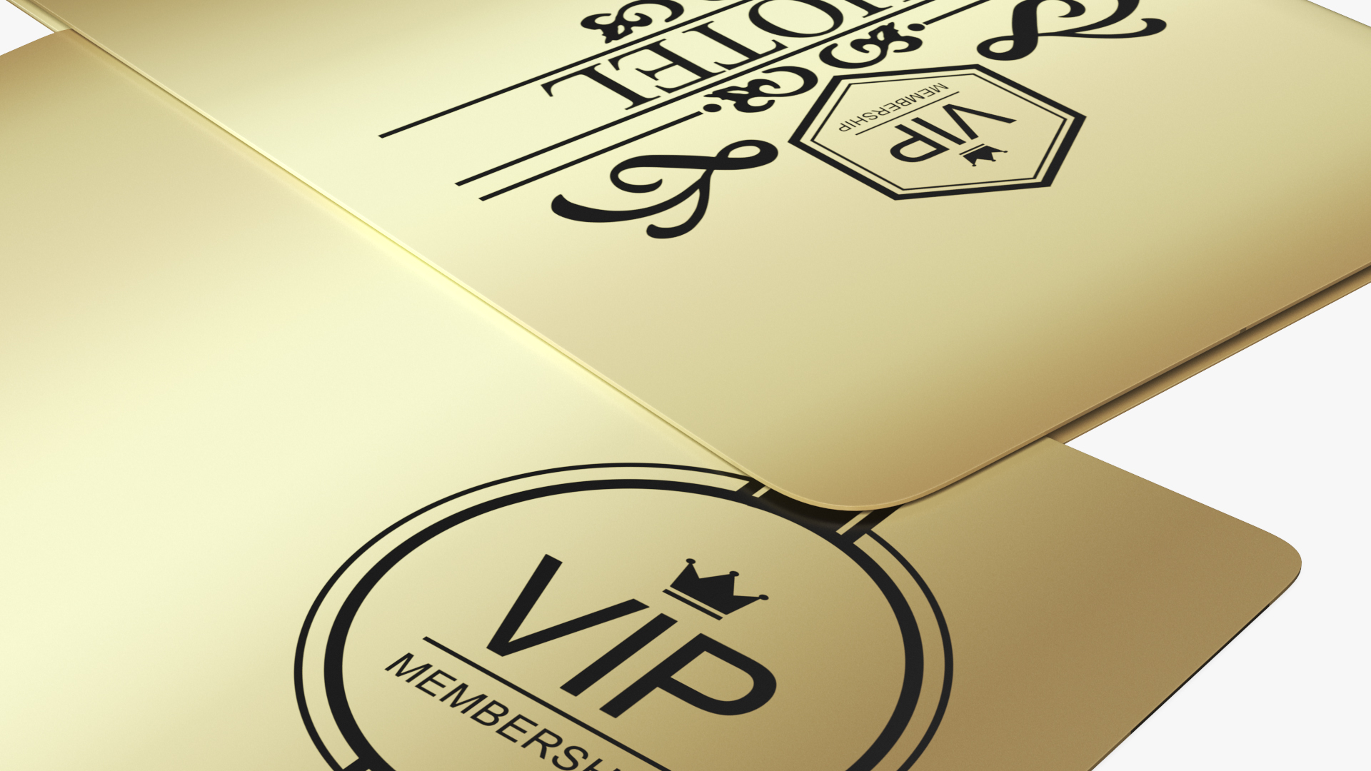 Guest Room Hotel Keycard Gold 3D model