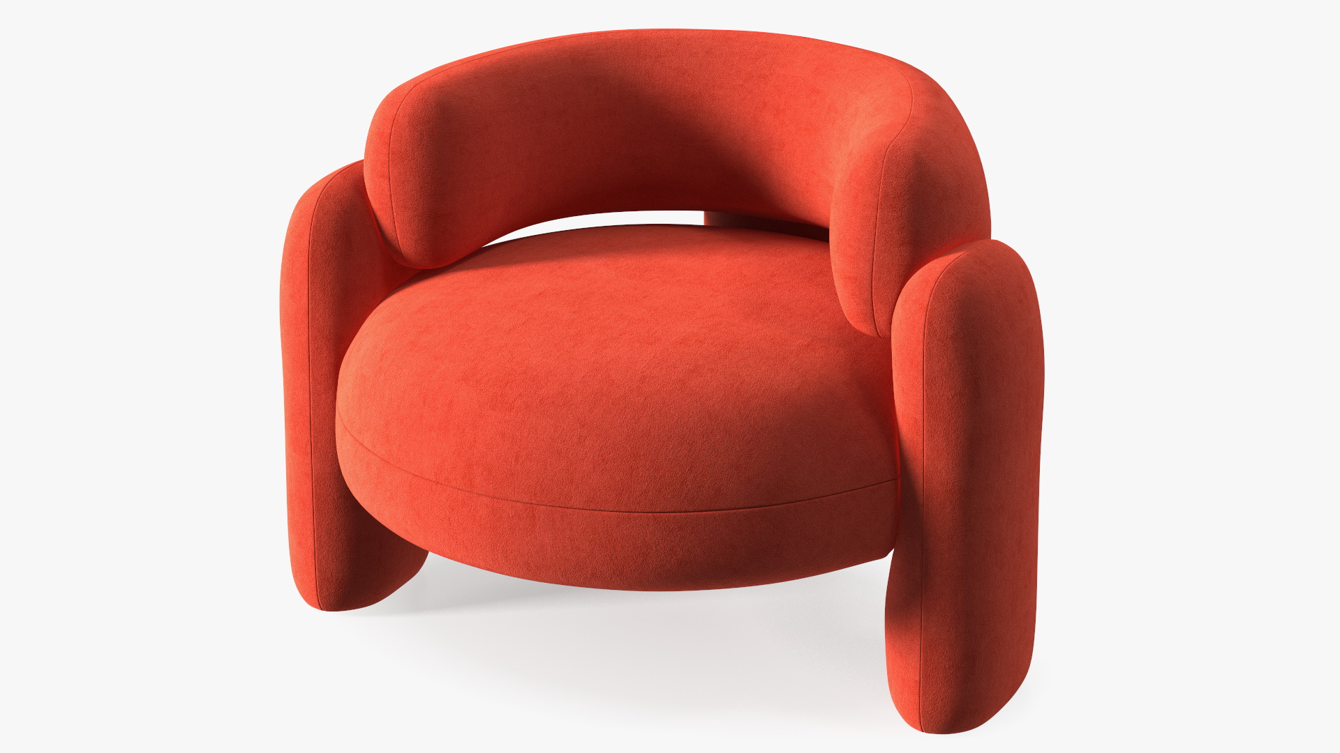 Red Velvet Royal Stranger Embrace Armchair 3D
