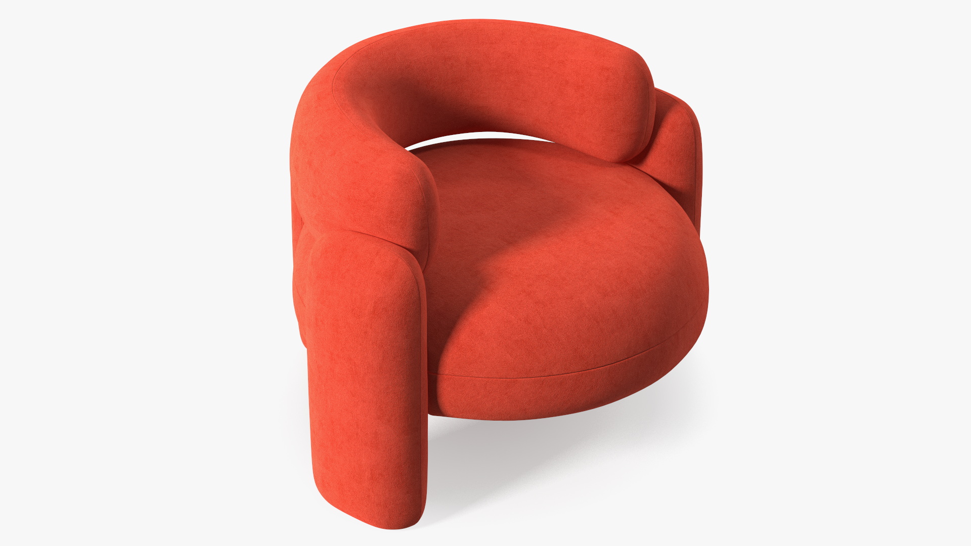 Red Velvet Royal Stranger Embrace Armchair 3D