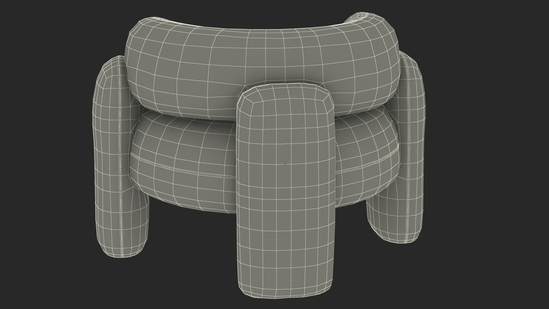 Red Velvet Royal Stranger Embrace Armchair 3D