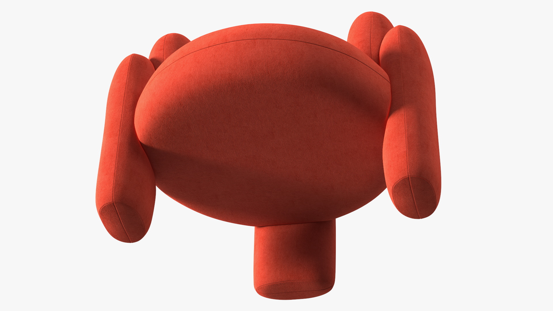 Red Velvet Royal Stranger Embrace Armchair 3D