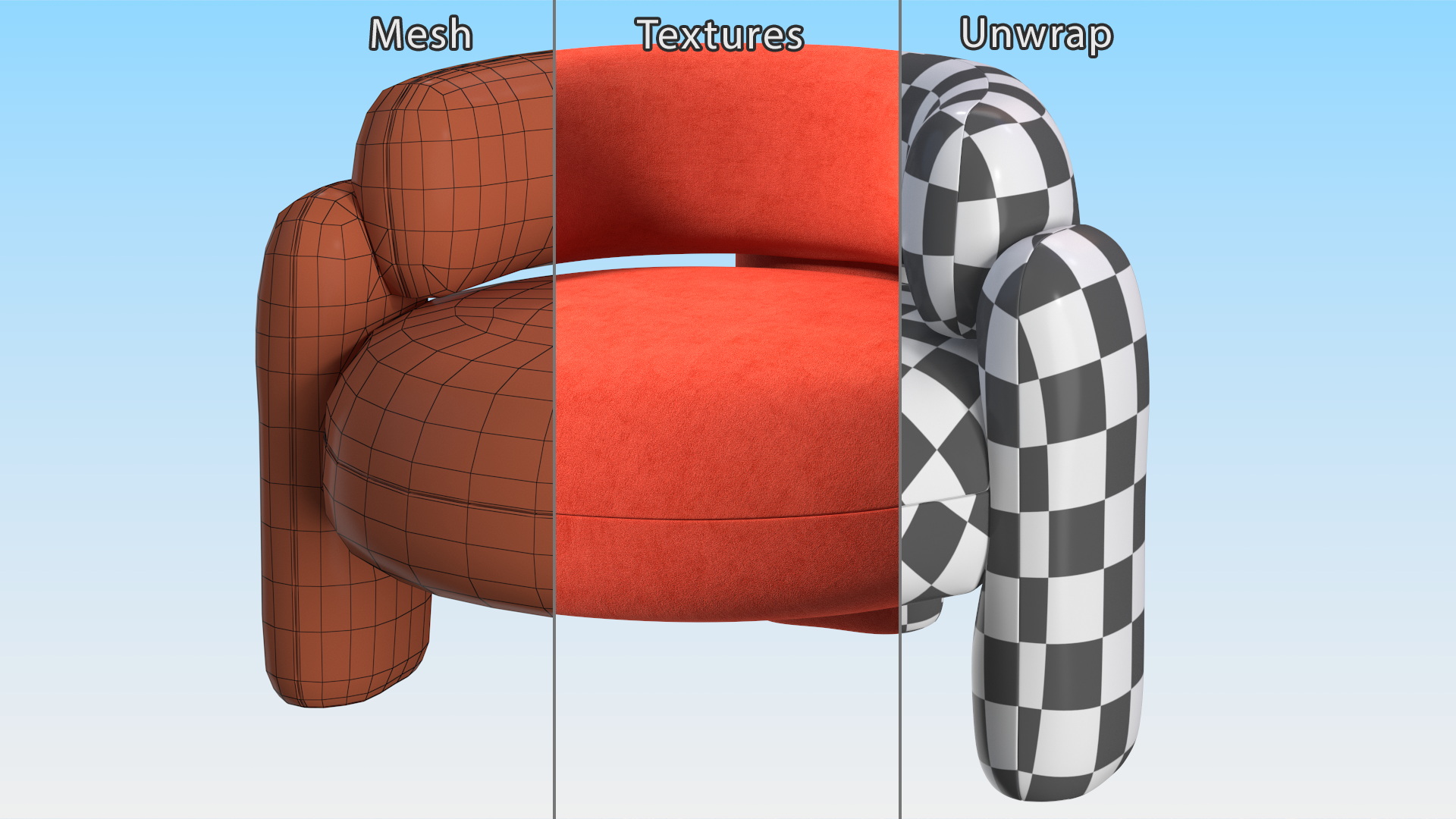 Red Velvet Royal Stranger Embrace Armchair 3D