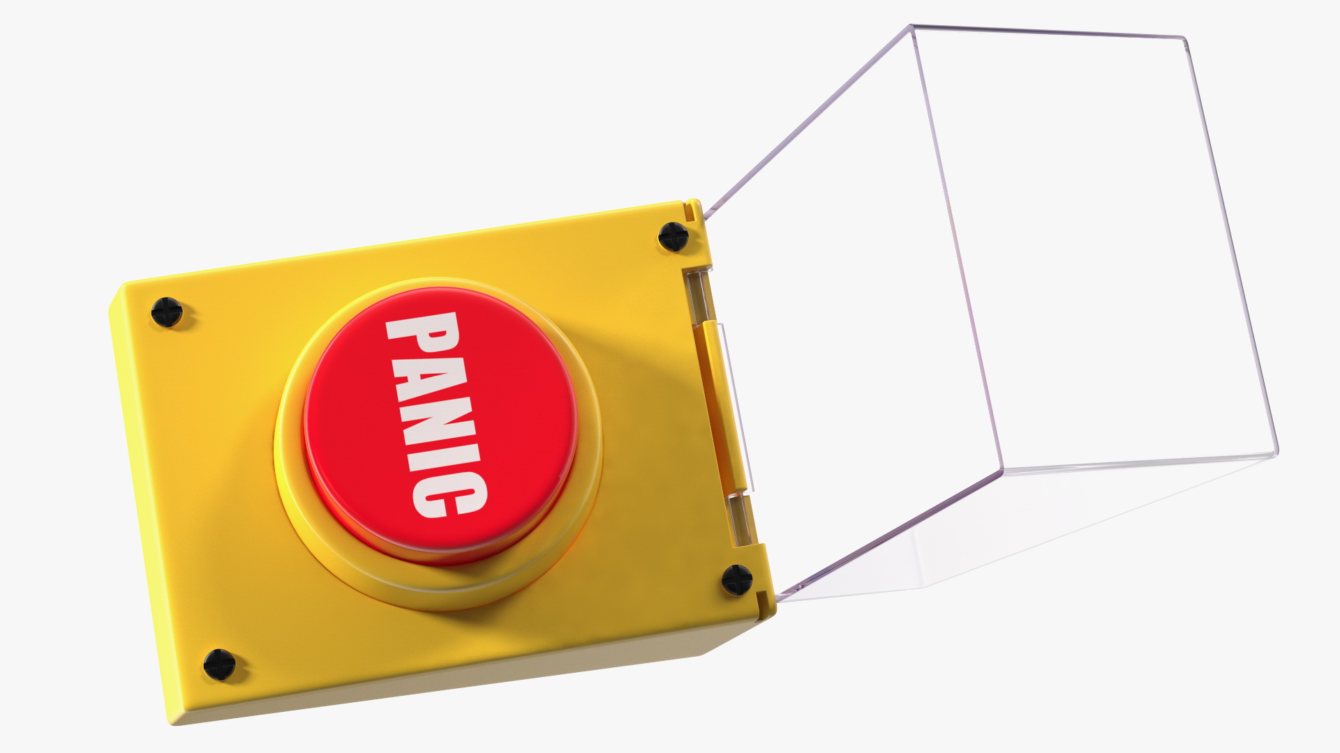 3D Red Panic Button
